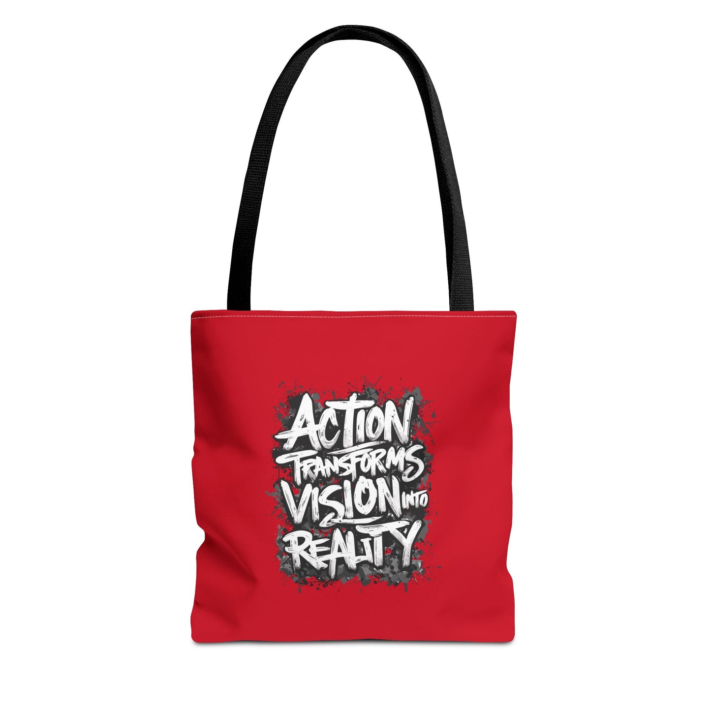 Action Transforms Vision Into Reality Tote Bag (AOP)