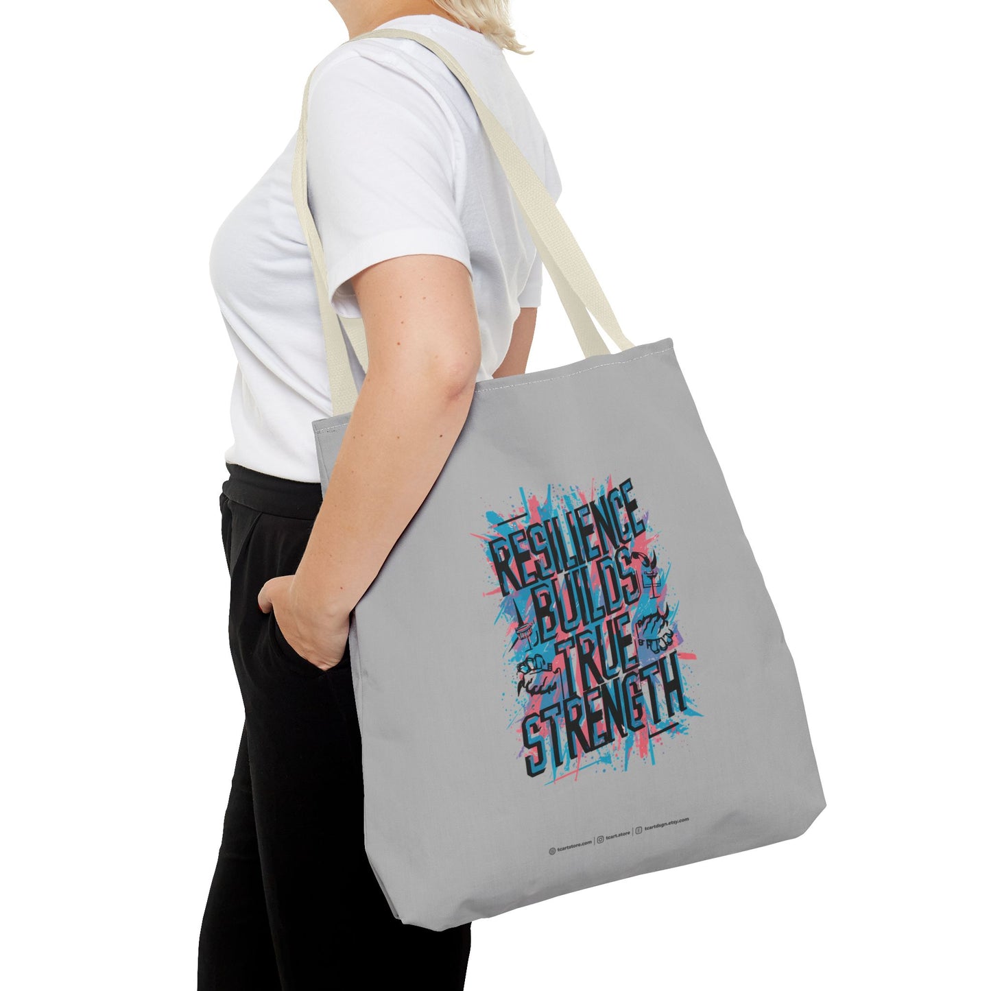 Resilience Builds True Strength Tote Bag (AOP)