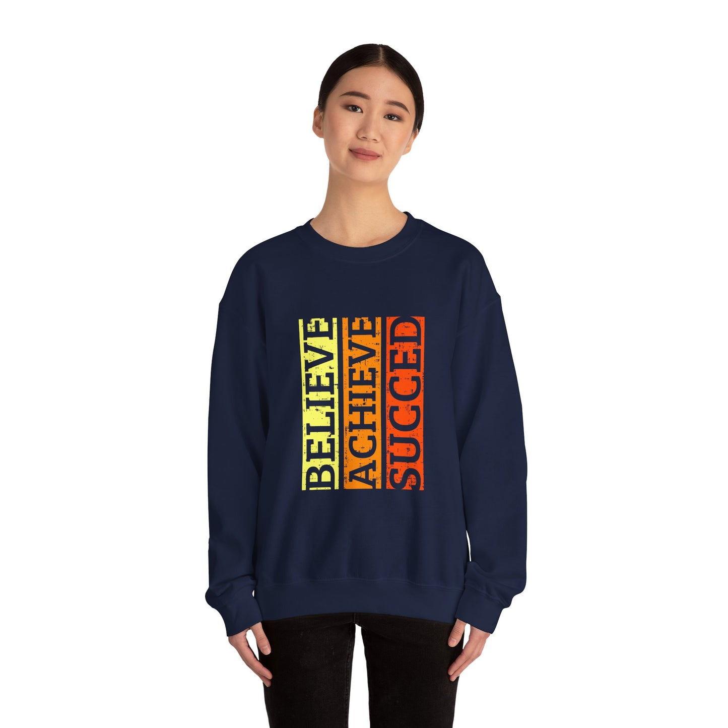 Belive Achieve Succed Unisex Heavy Blend™ Crewneck Sweatshirt