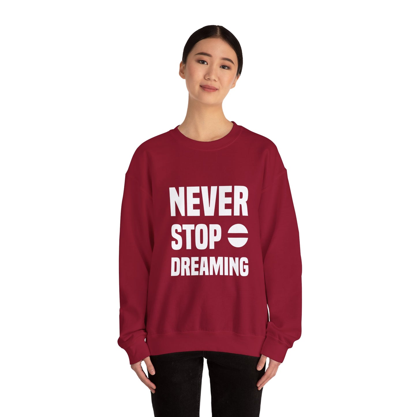 Never Stop Dreaming Unisex Heavy Blend™ Crewneck Sweatshirt