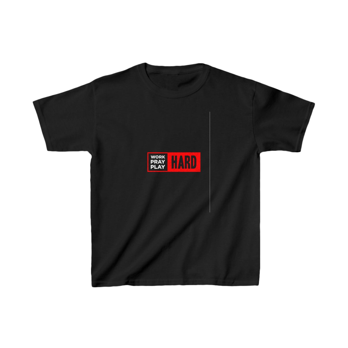 Work Hard Pray Hard Play Hard Kids Heavy Cotton™ Tee