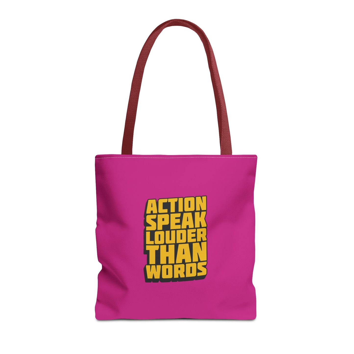 Action Speak Louder Than Words Tote Bag (AOP)