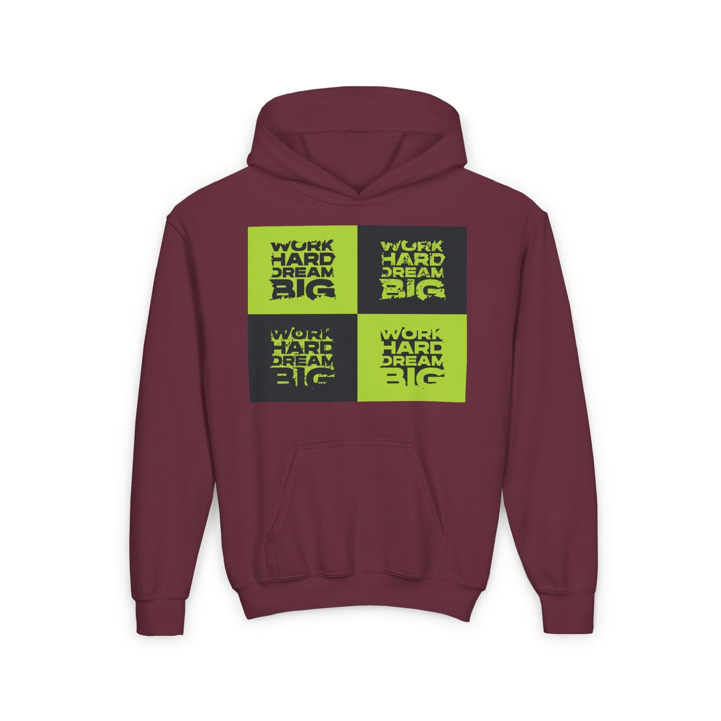Work Hard Dream Big Youth Heavy Blend Hooded Sweatshirt