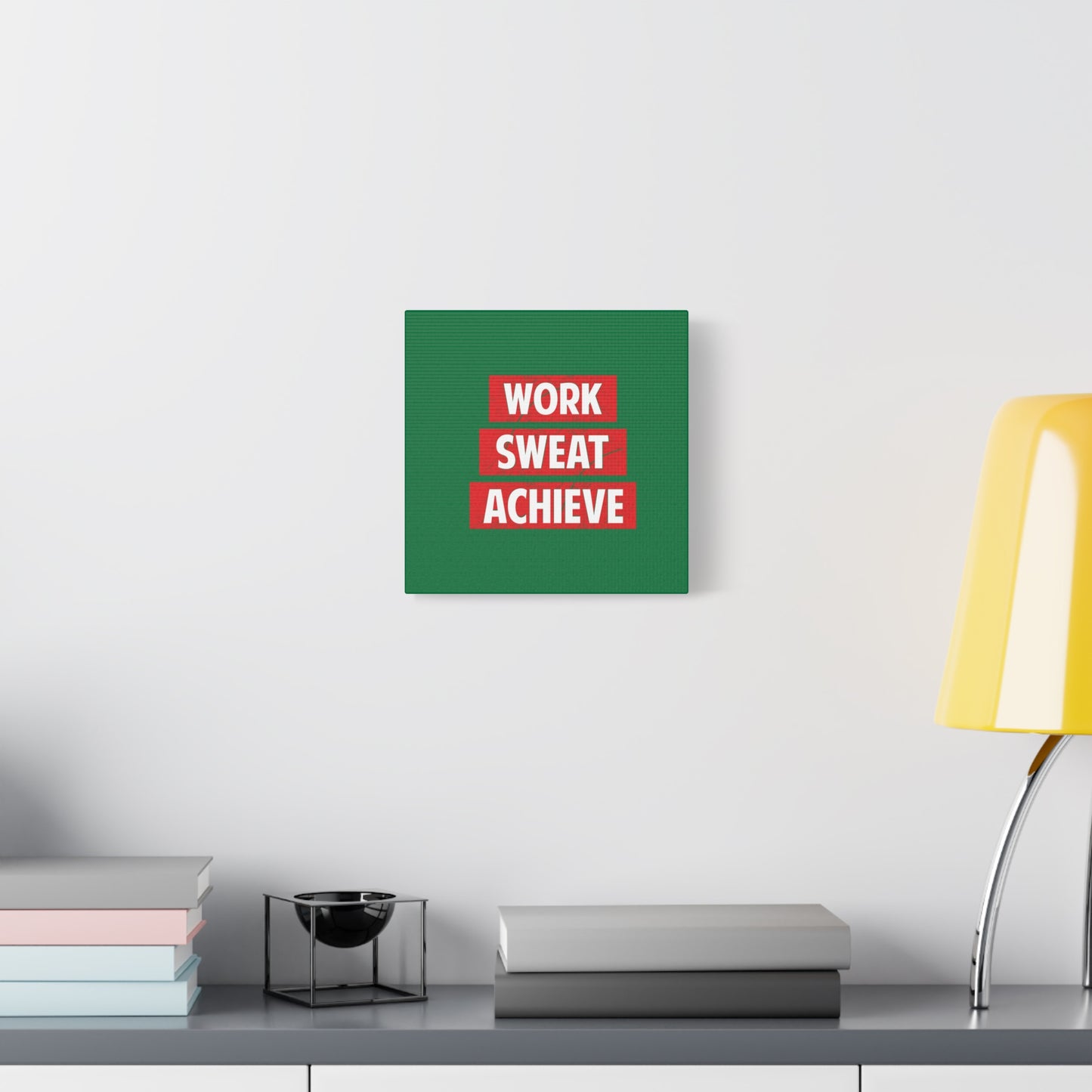Work Sweat Achieve Matte Canvas, Stretched, 1.25"