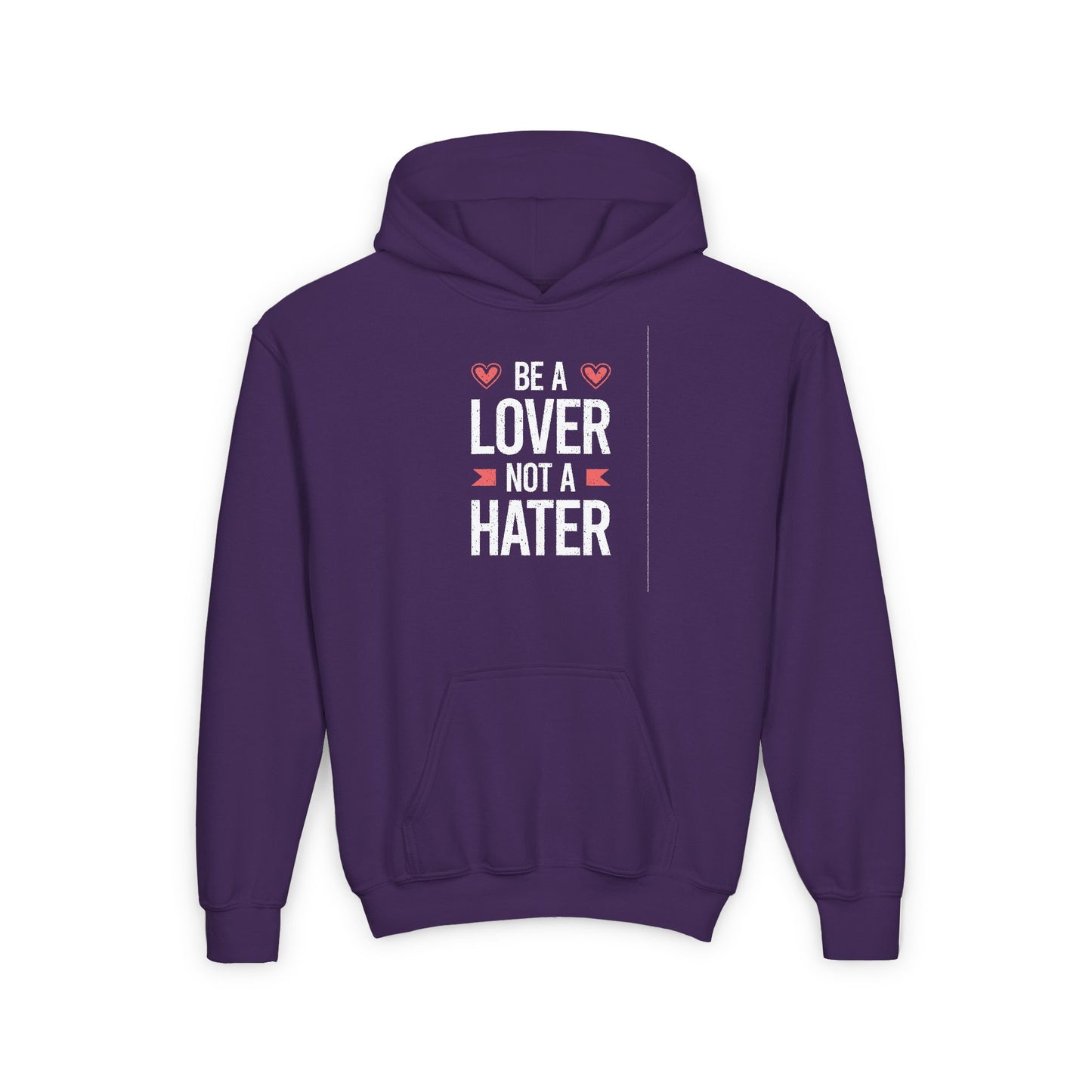 Be A Lover Not A Hater Youth Heavy Blend Hooded Sweatshirt