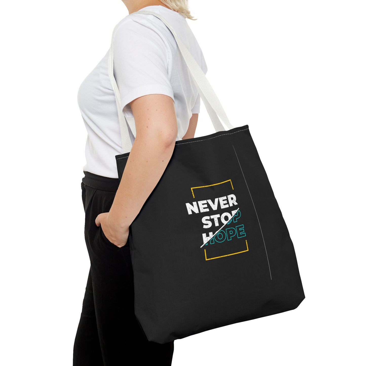 Never Stop Hope Tote Bag (AOP)