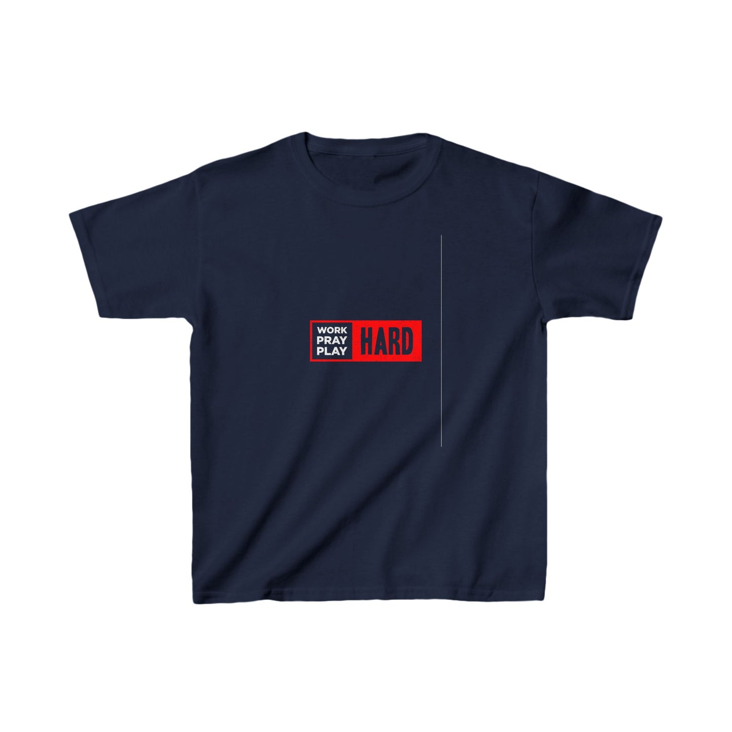 Work Hard Pray Hard Play Hard Kids Heavy Cotton™ Tee
