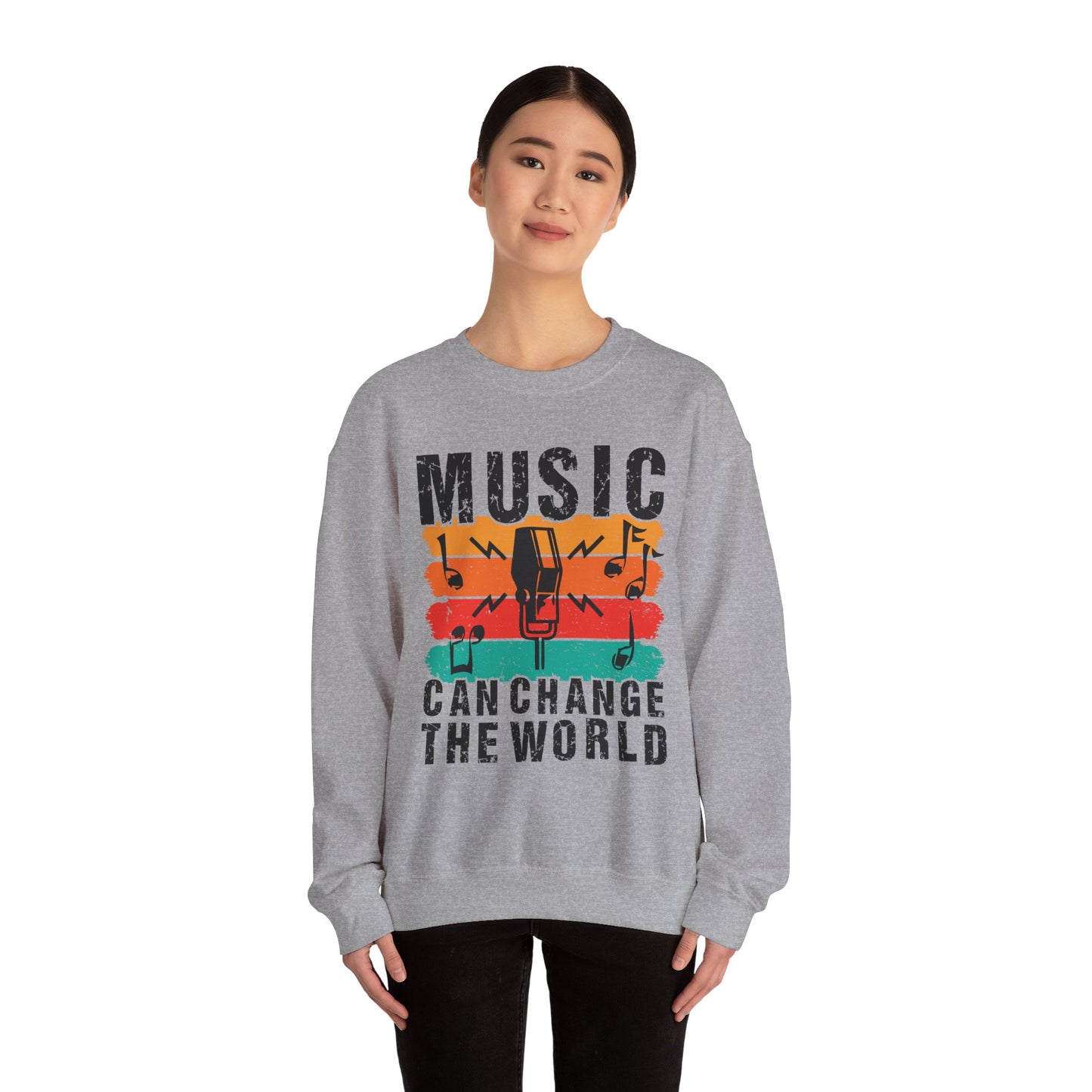 Music Can Change The World Unisex Heavy Blend™ Crewneck Sweatshirt