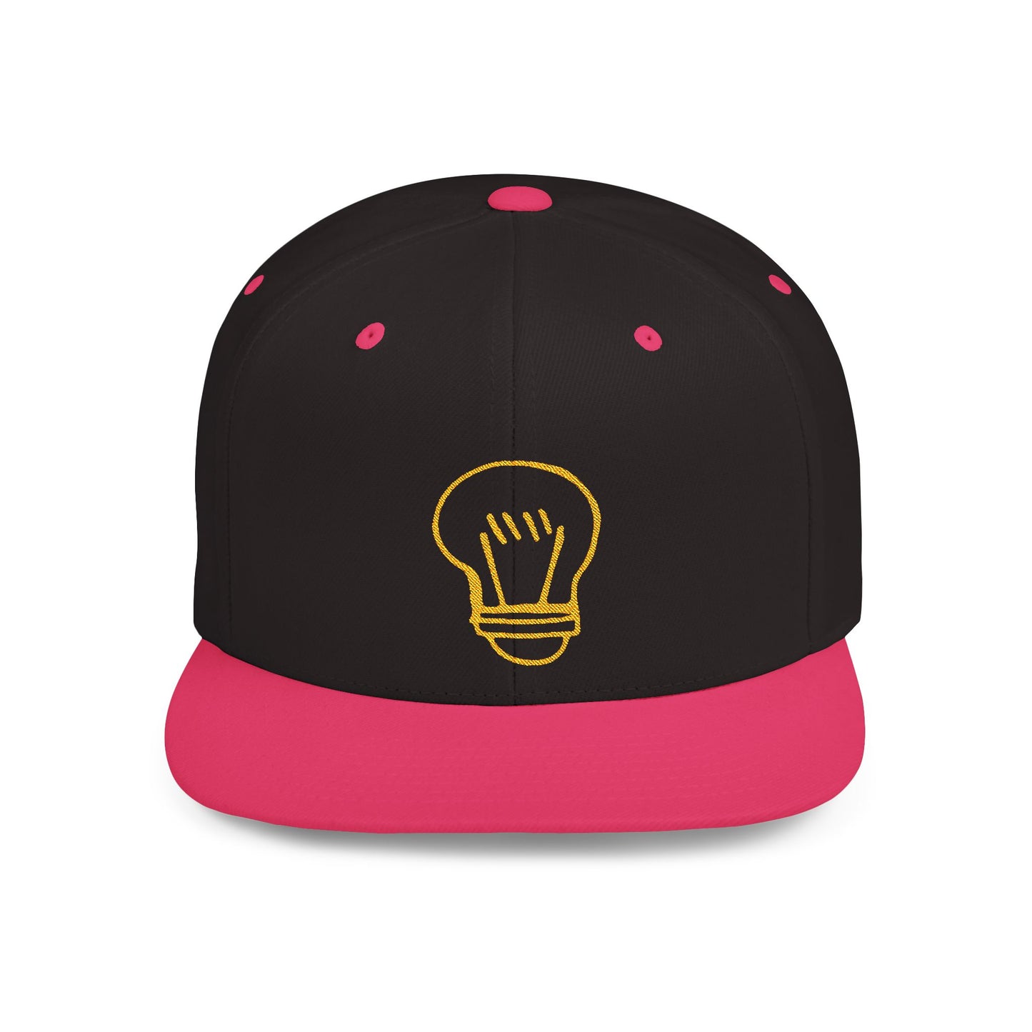 Drawing Light Bulb Flat Bill Snapback