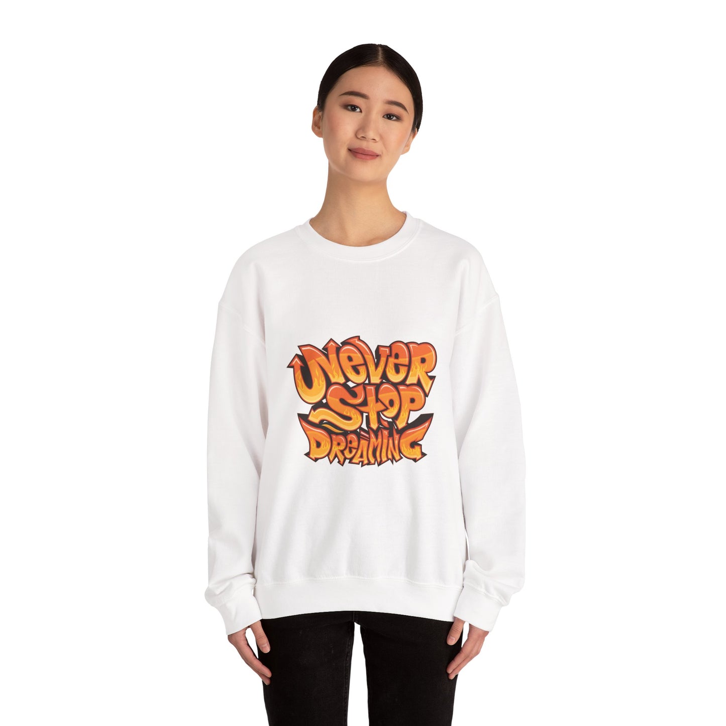 Never Stop Dreaming Unisex Heavy Blend™ Crewneck Sweatshirt