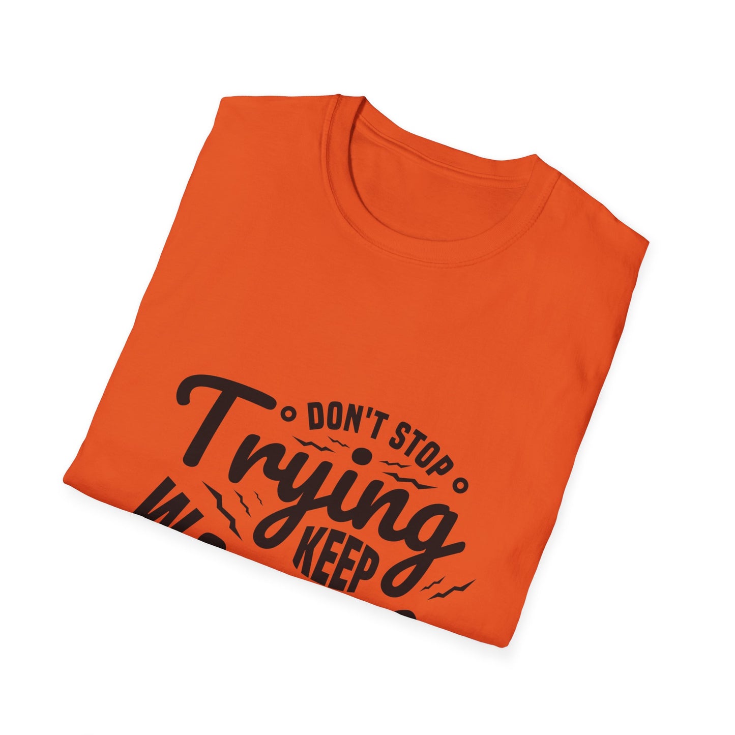 Don't Trying Keep Working Unisex Softstyle T-Shirt