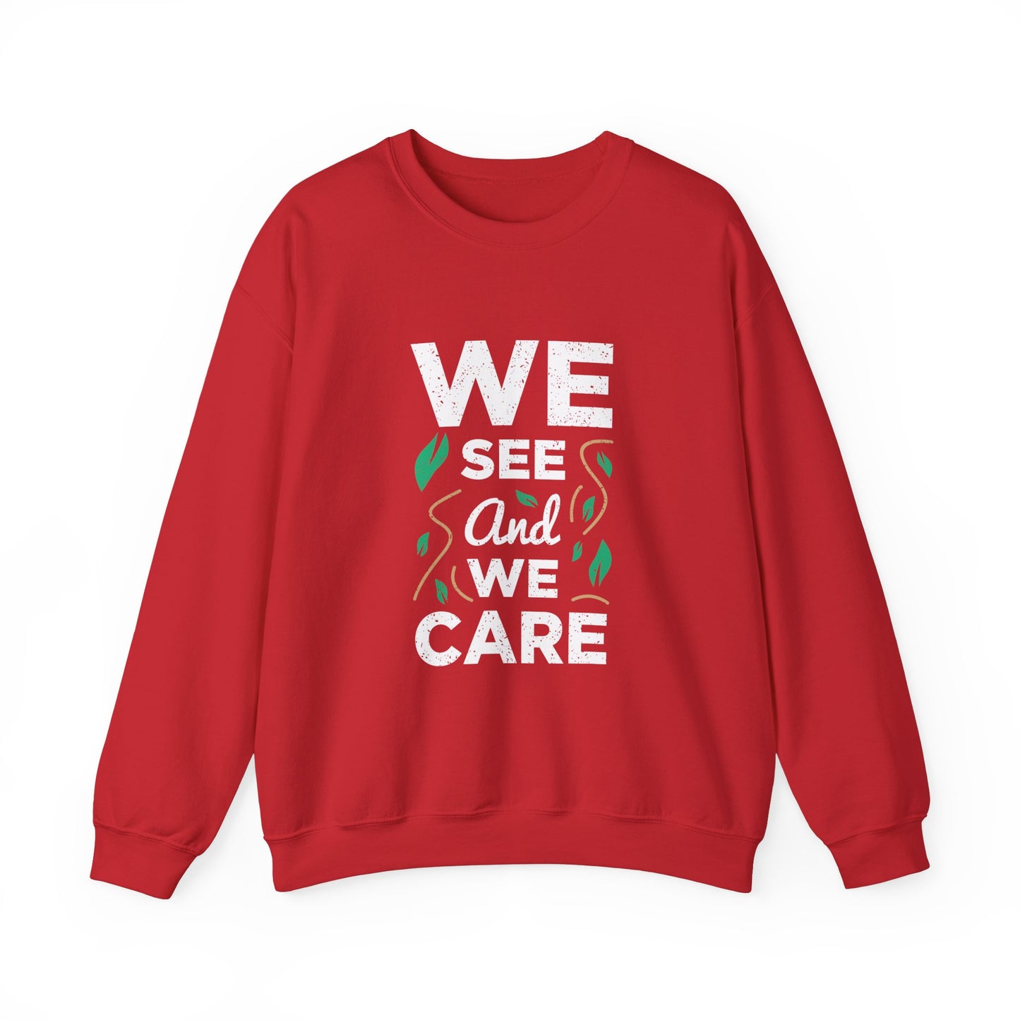 We See And We Care Unisex Heavy Blend™ Crewneck Sweatshirt