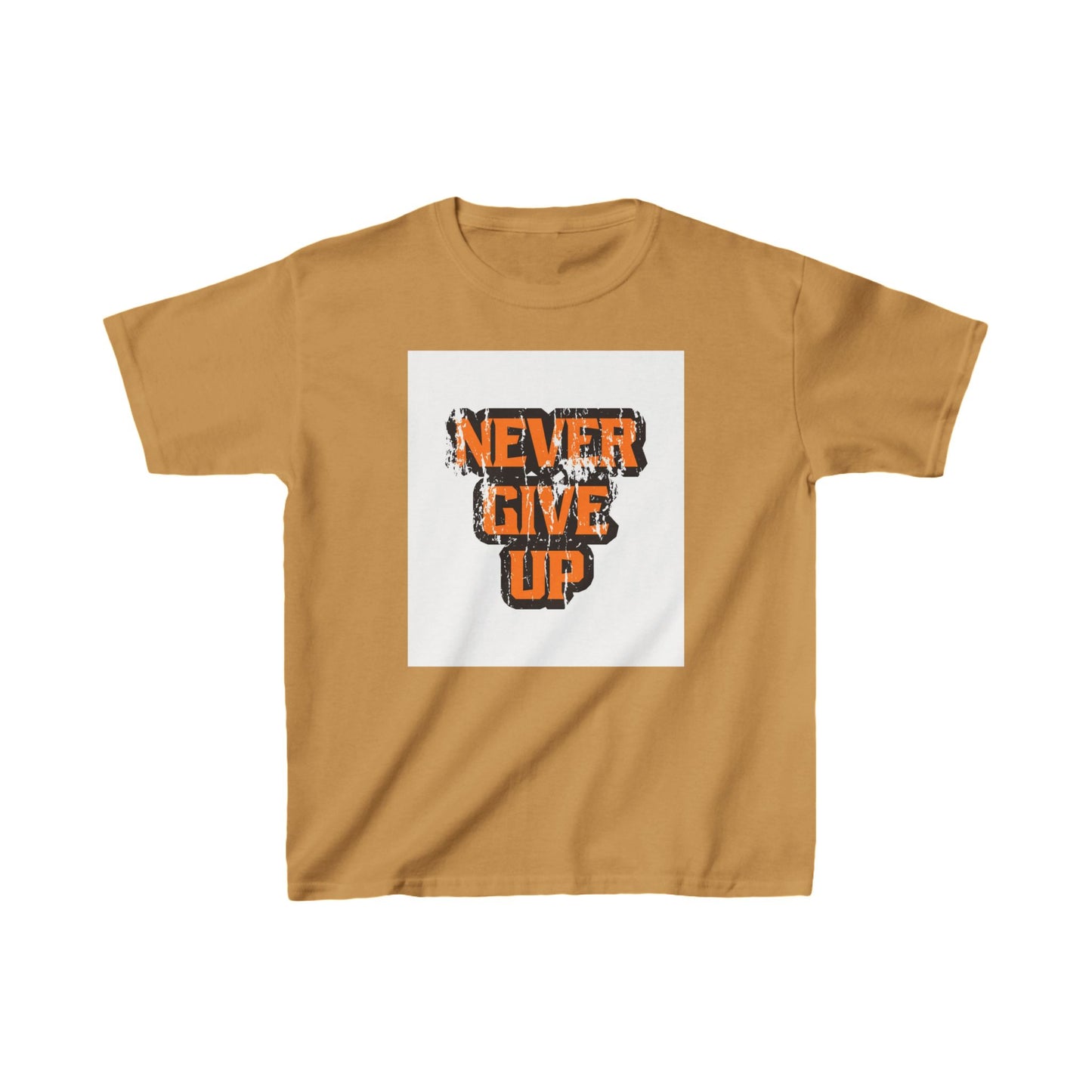 Never Give Up Kids Heavy Cotton™ Tee