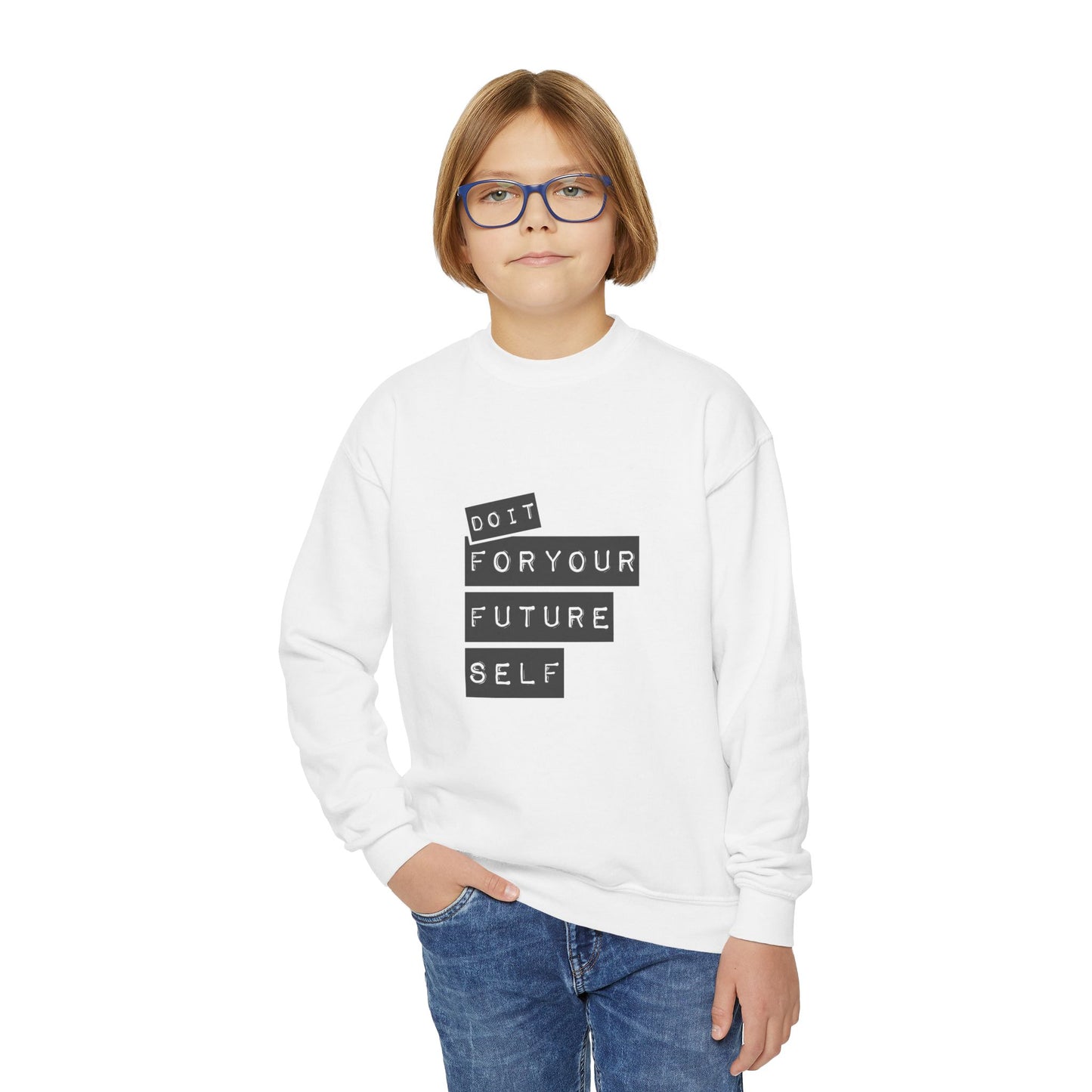Do It For Your Future Self Youth Crewneck Sweatshirt
