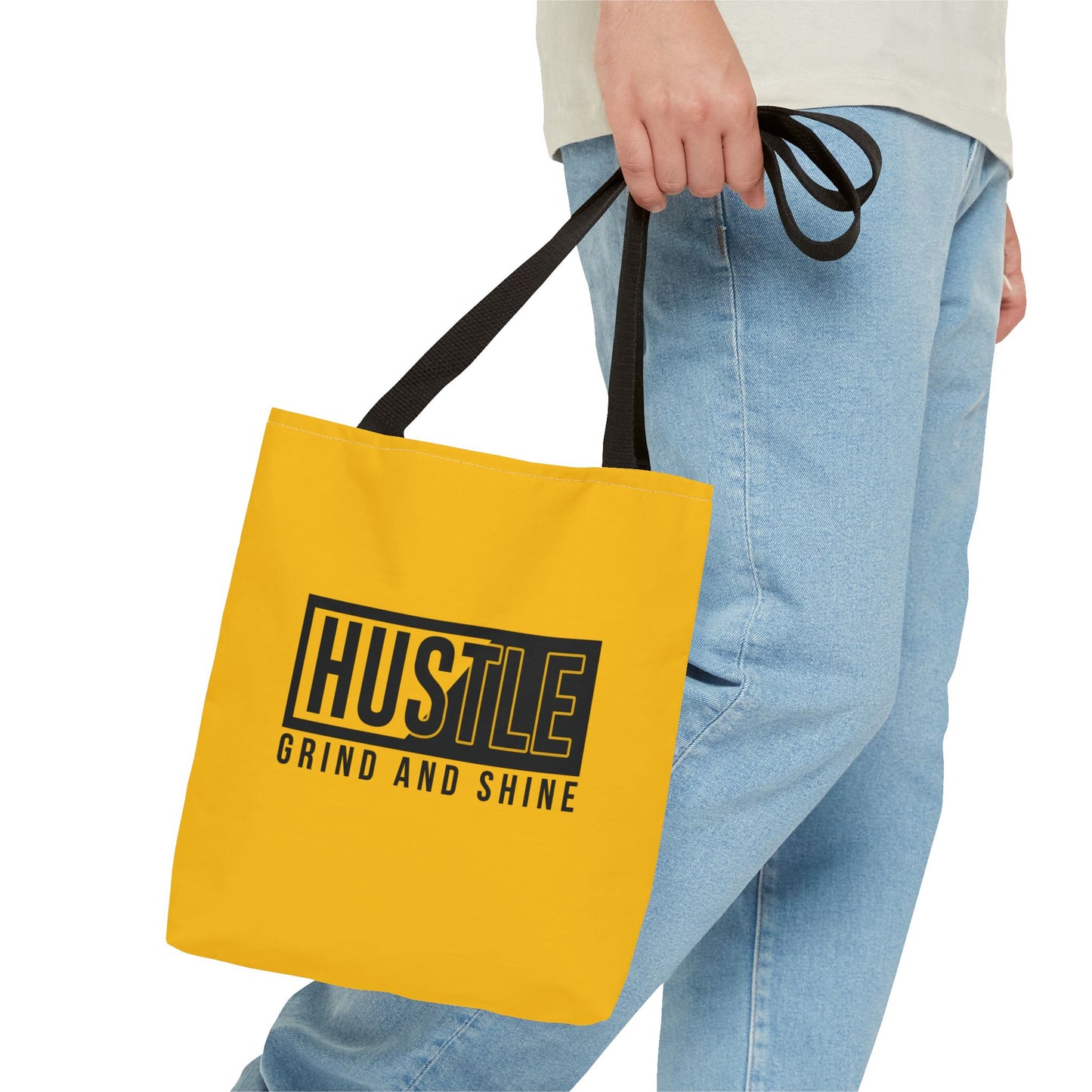 Hustle Grind And Shine Tote Bag (AOP)
