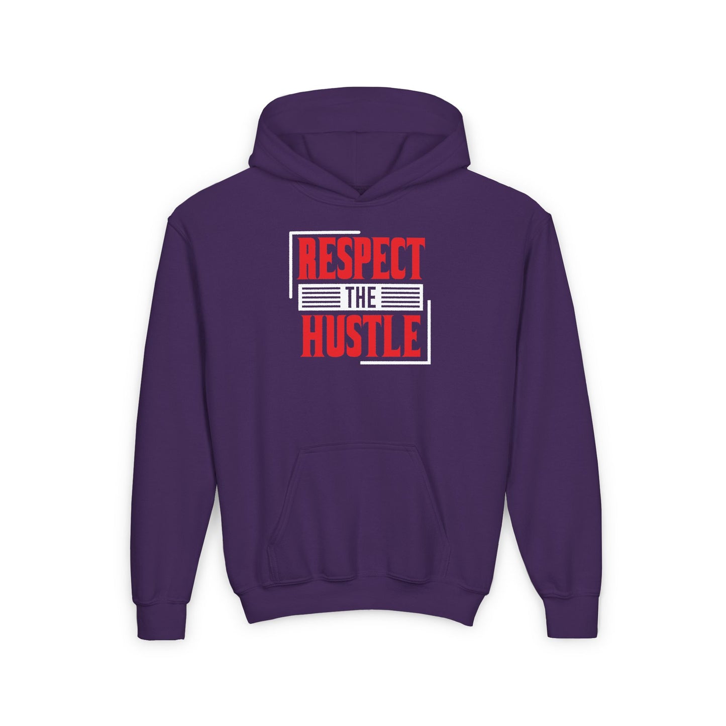 Respect The Hustle Youth Heavy Blend Hooded Sweatshirt