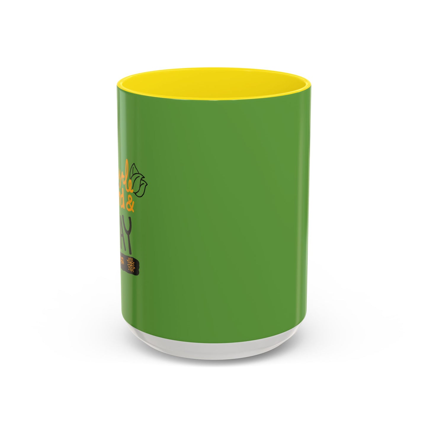 Hustle Hard And Pray Harder Accent Coffee Mug (11, 15oz)