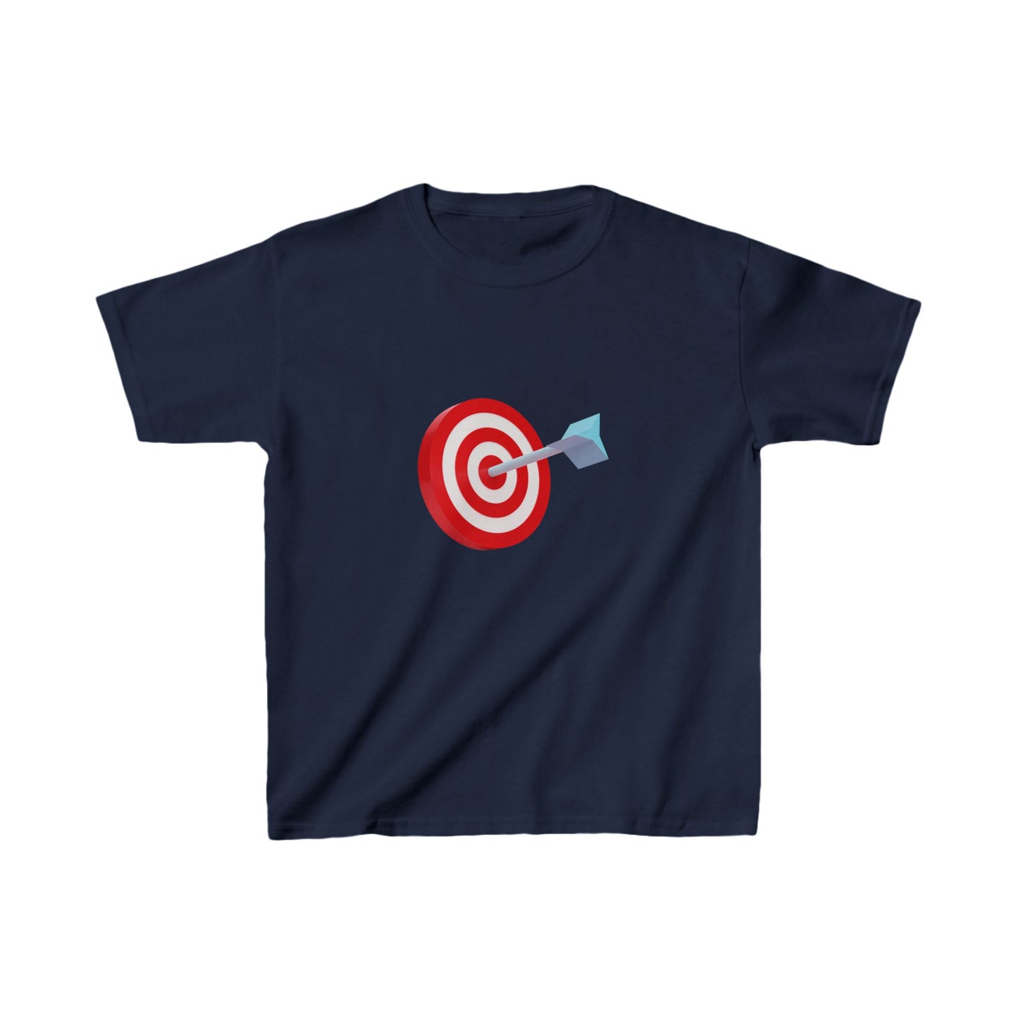 3d Render Arrow Hit The Center Of Target Or Goal Of Success Kids Heavy Cotton™ Tee