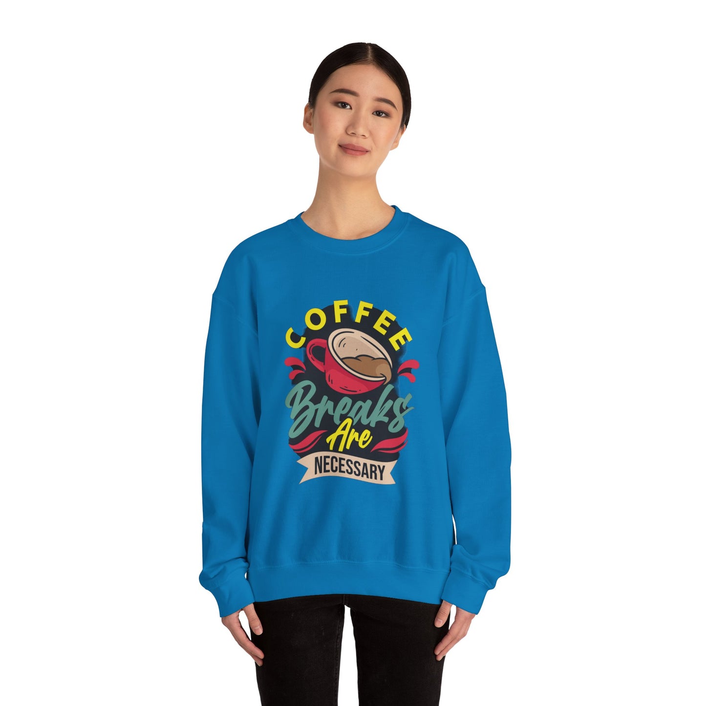 Coffee Breaks Are Necessary Unisex Heavy Blend™ Crewneck Sweatshirt