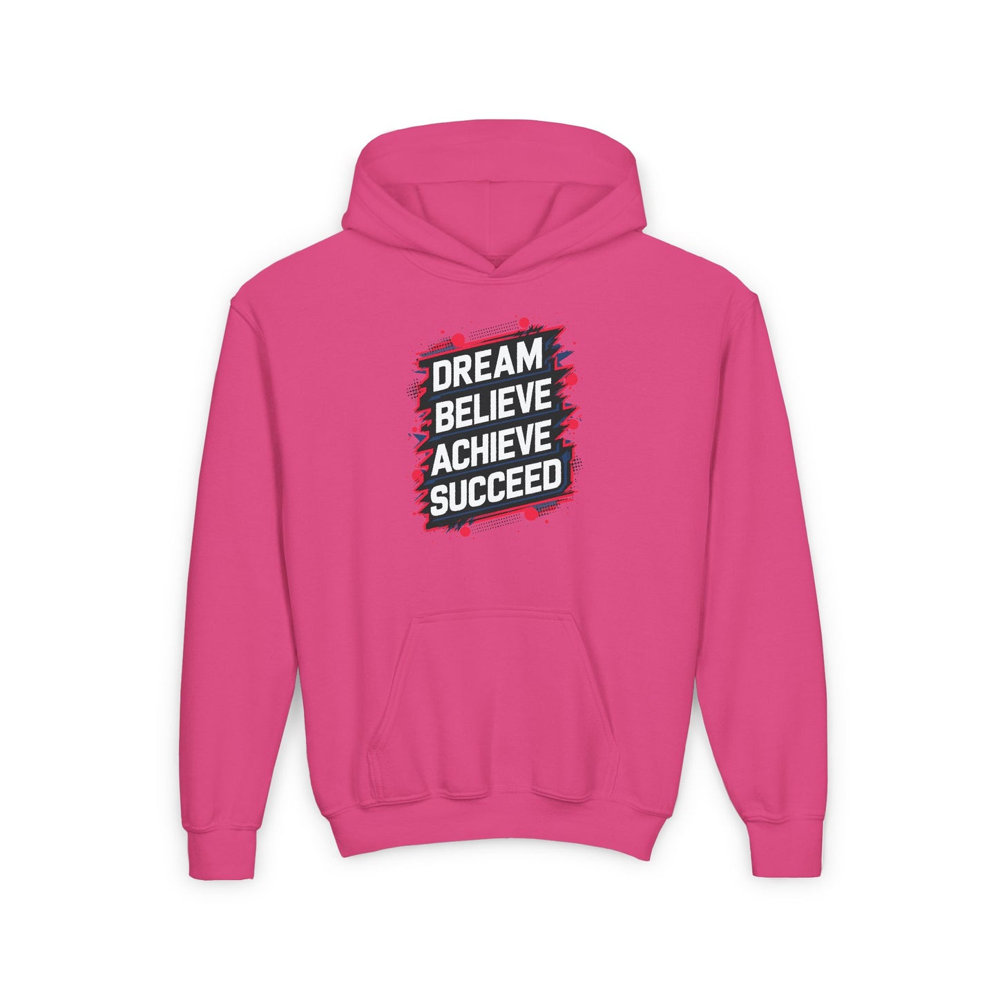 Dream Velieve Achieve SucceedDream Velieve Achieve Succeed Youth Heavy Blend Hooded Sweatshirt