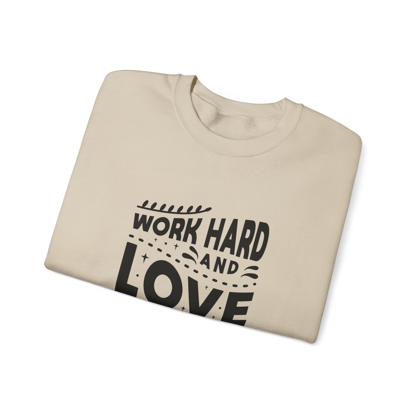 Work Hard And Love Your Passion Unisex Heavy Blend™ Crewneck Sweatshirt