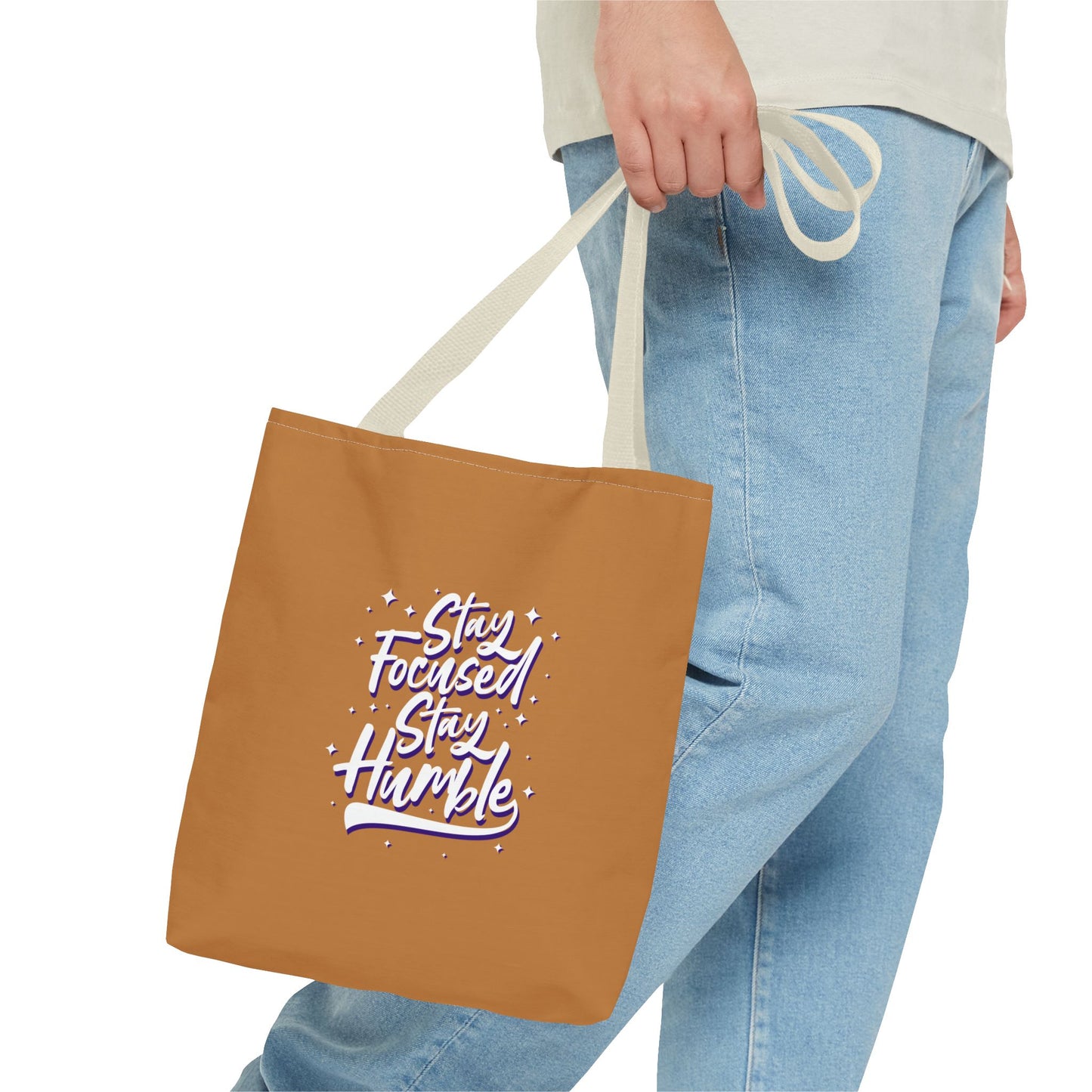 Stay Focused Stay Humble Tote Bag (AOP)