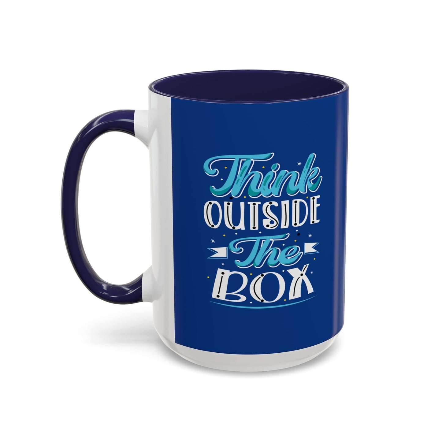 Think Outside The Box Accent Coffee Mug (11, 15oz)