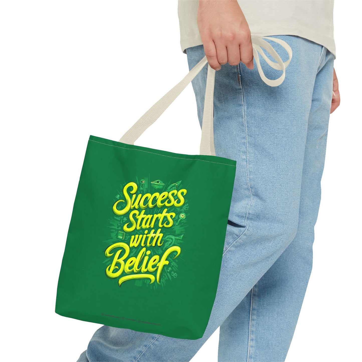 Success Starts With Belief Tote Bag (AOP)