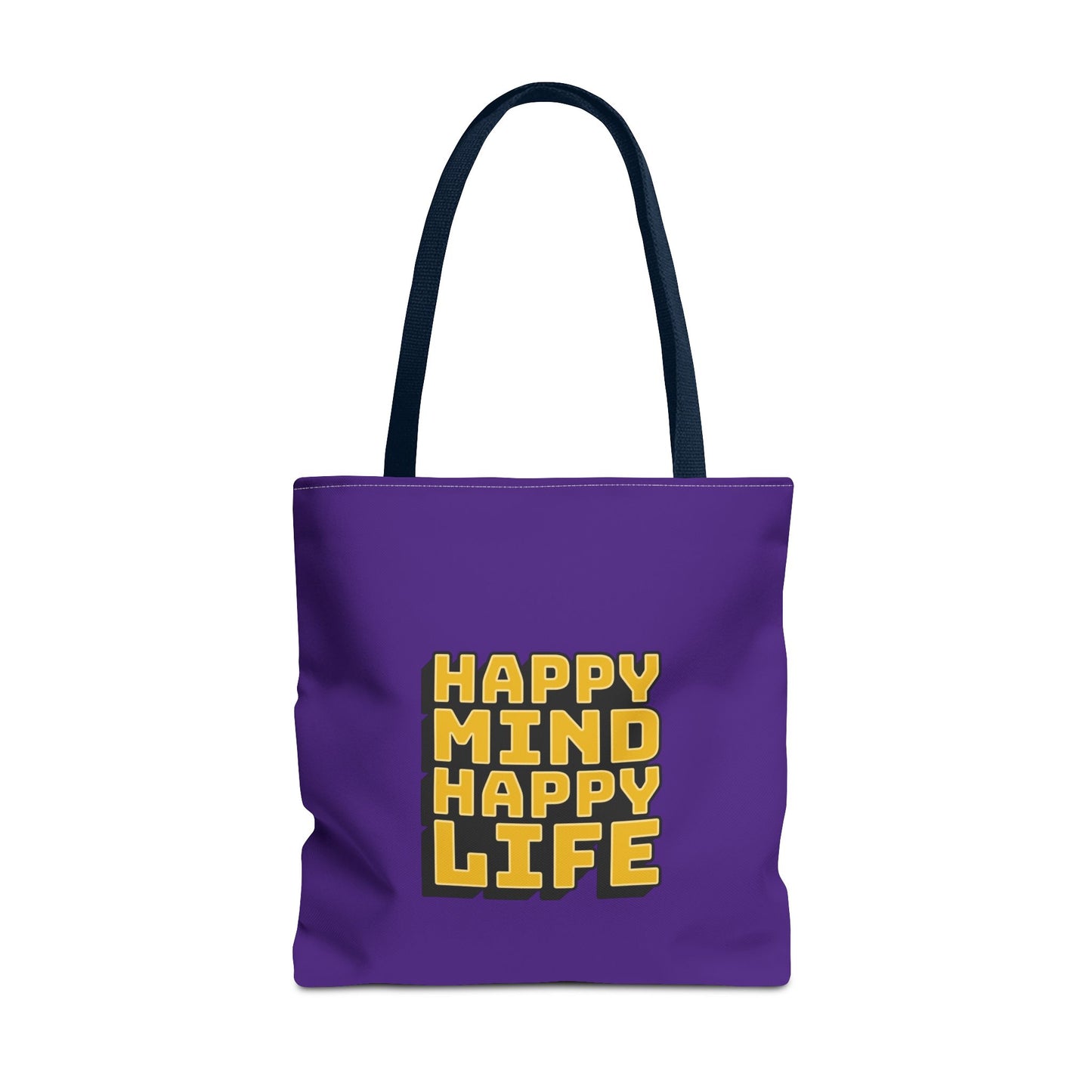 Happy Mind Happy Life Tote Bag (AOP)