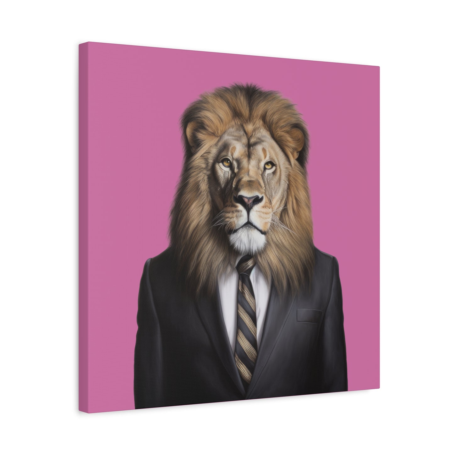 Lion Business Person Matte Canvas, Stretched, 1.25"