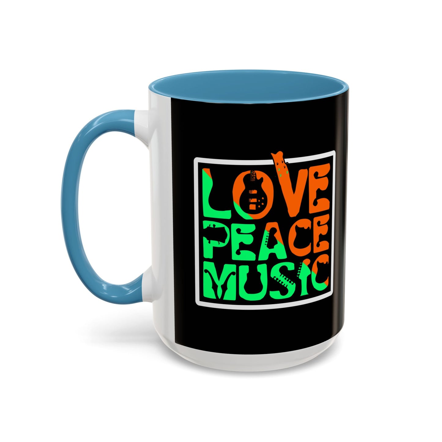 Love Peace Music Accent Coffee Mug (11, 15oz)