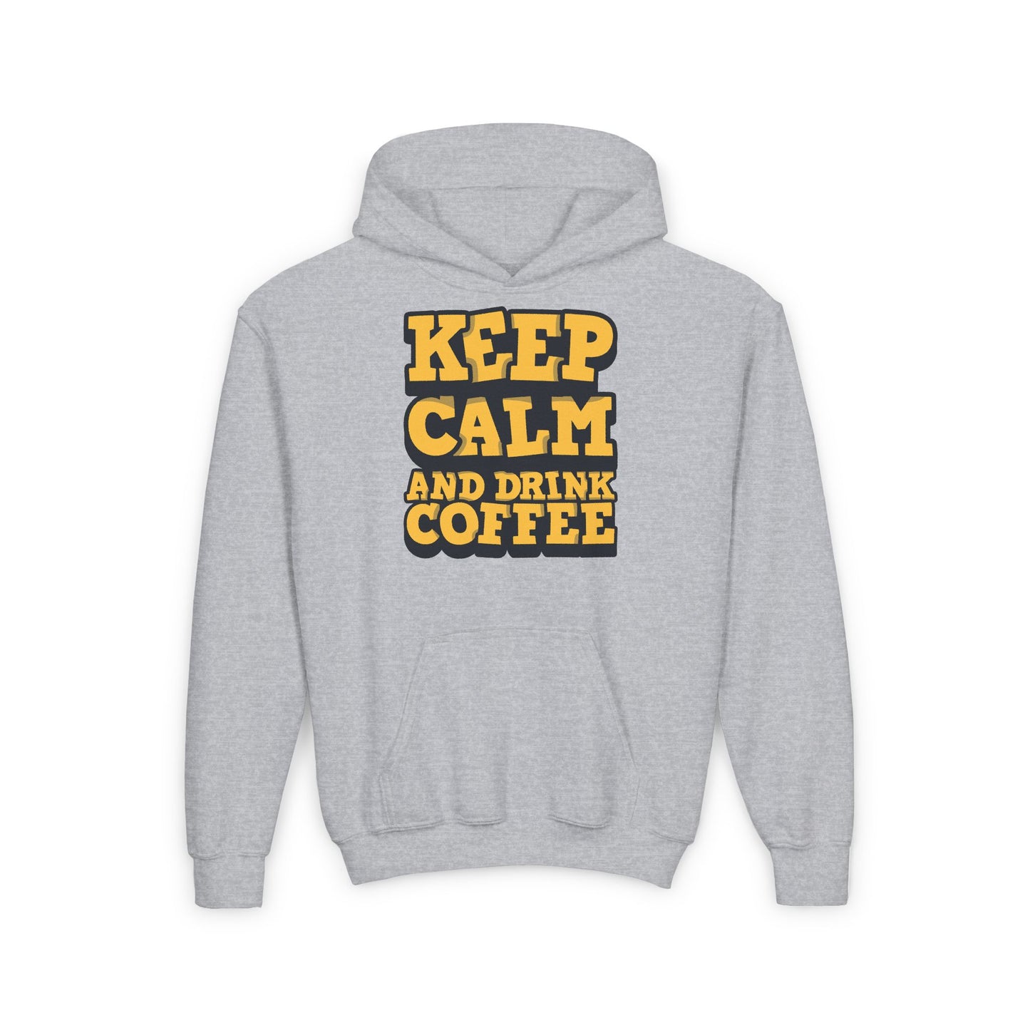 Keep Calm And Drink Coffee Youth Heavy Blend Hooded Sweatshirt