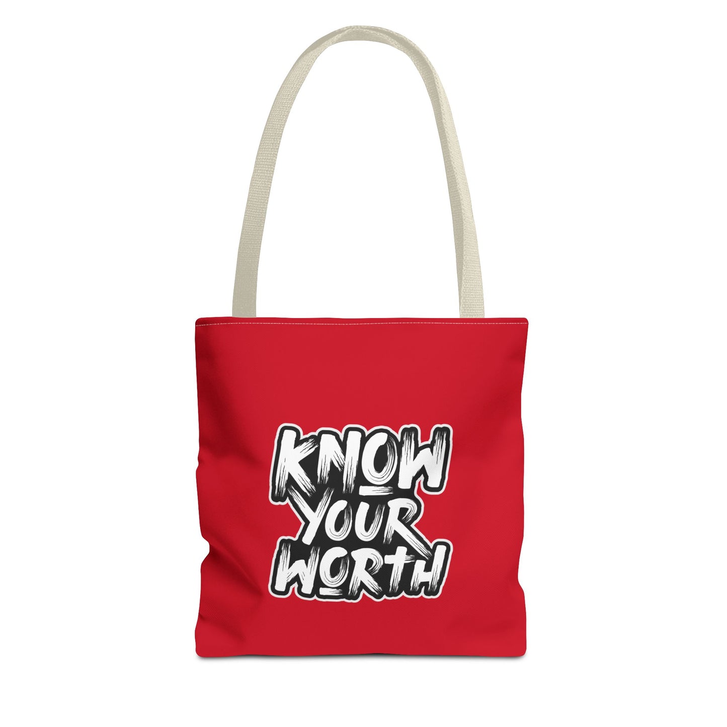 Know Your Worth Tote Bag (AOP)