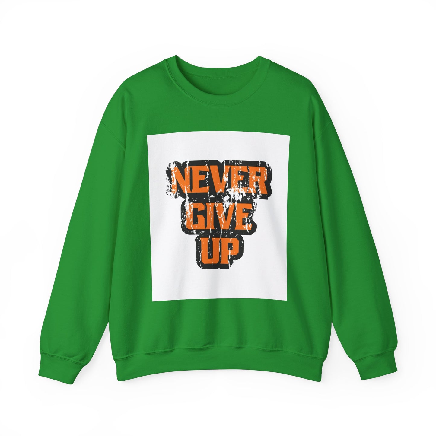 Never Give Up Unisex Heavy Blend™ Crewneck Sweatshirt