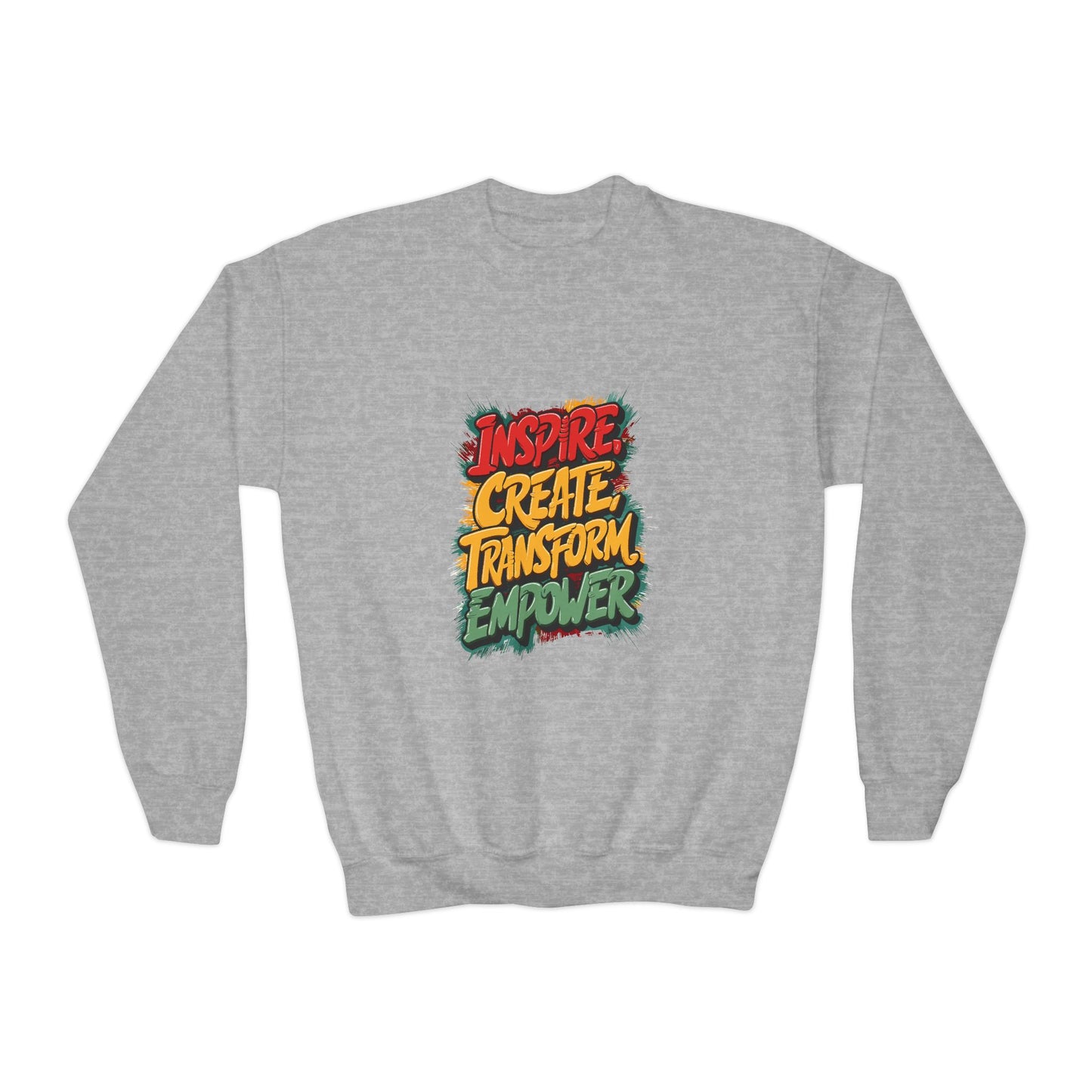 Inspire Create Transform Empower Youth Crewneck Sweatshirt