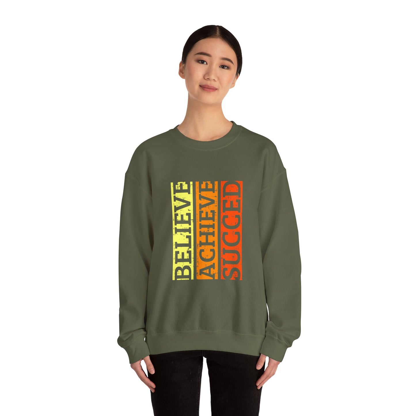 Belive Achieve Succed Unisex Heavy Blend™ Crewneck Sweatshirt