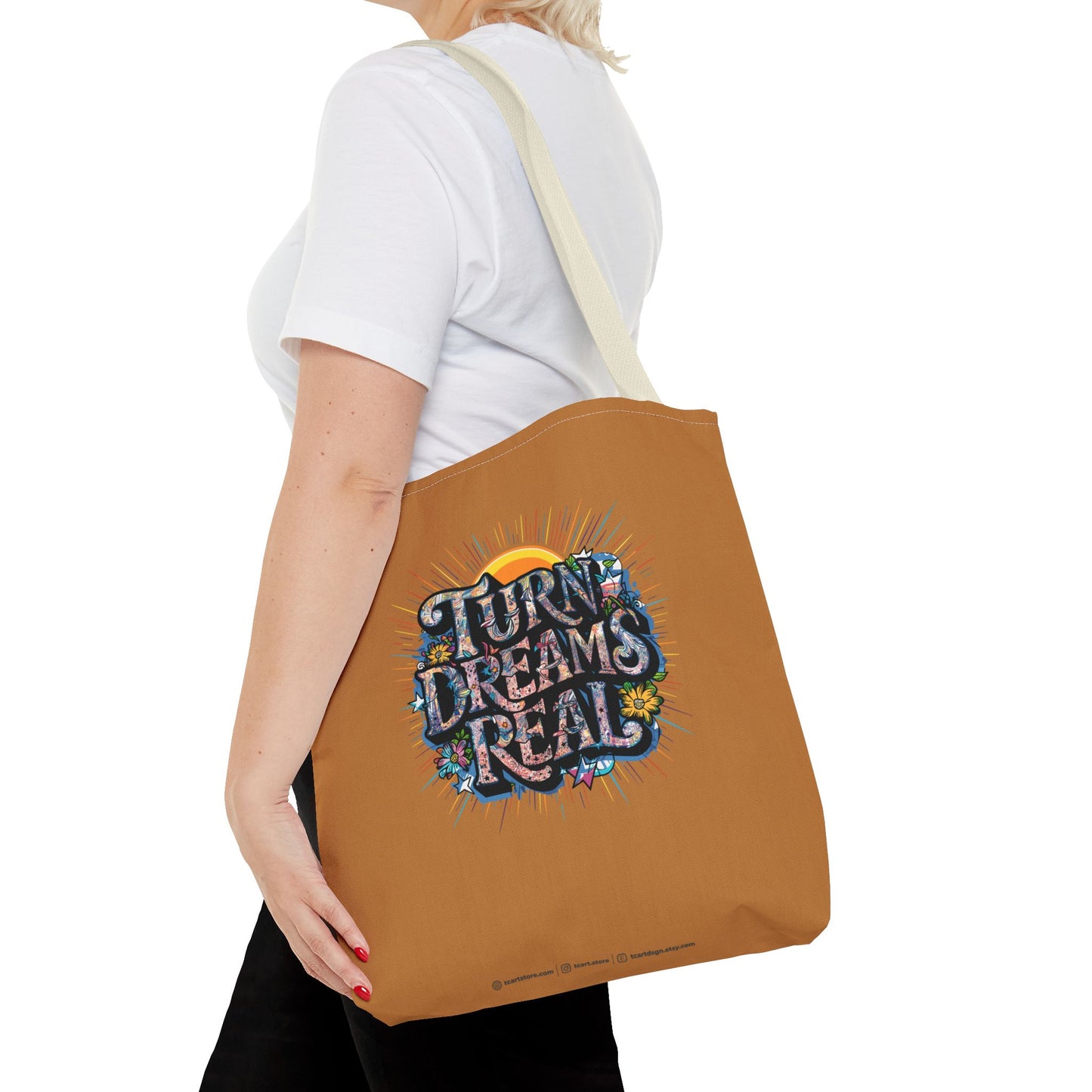 Turns Dreams Real Tote Bag (AOP)