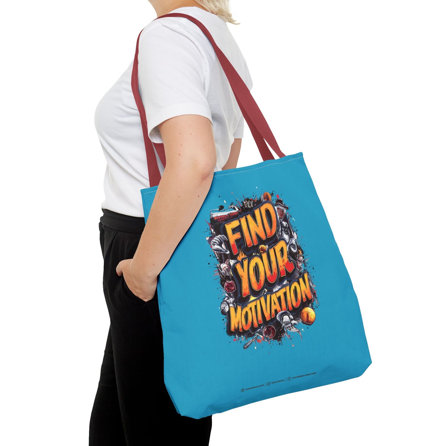 Find Your Motivation Tote Bag (AOP)