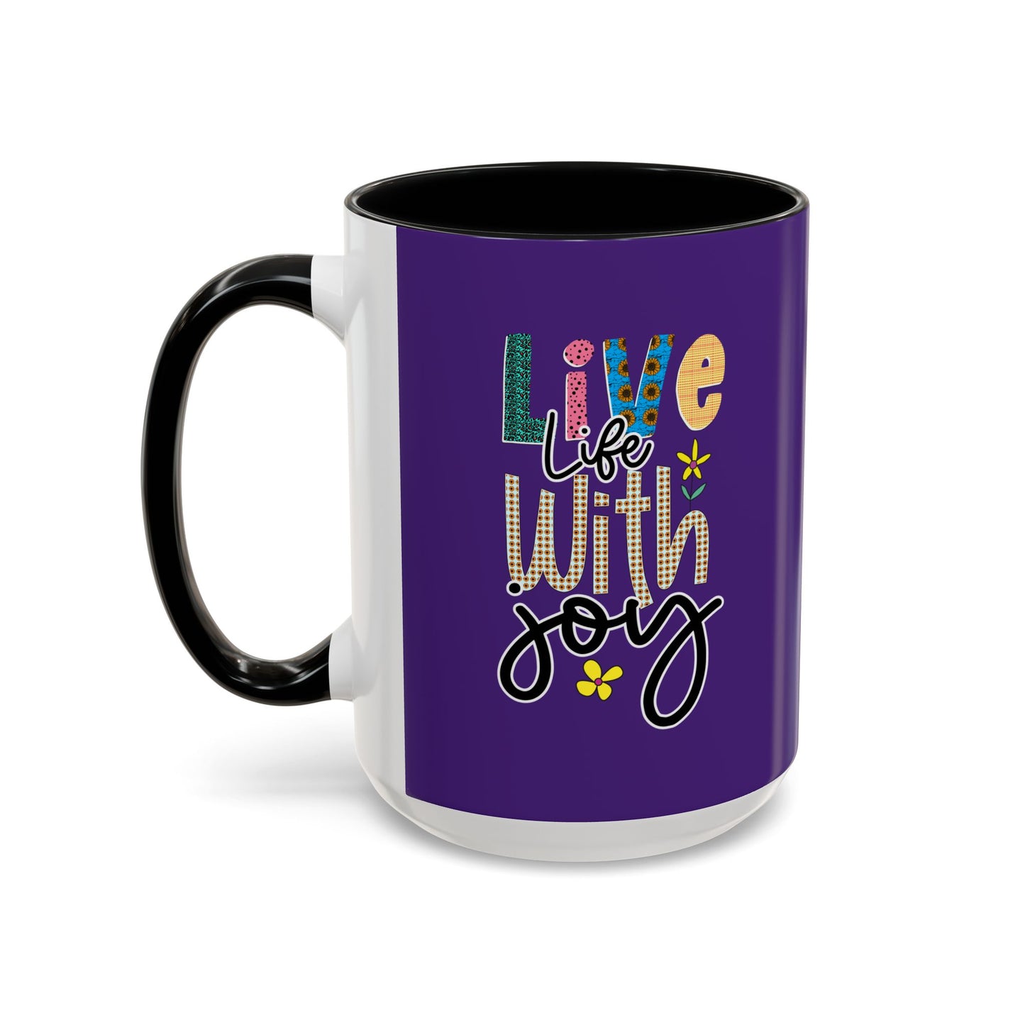 Live Life With Joy Accent Coffee Mug (11, 15oz)