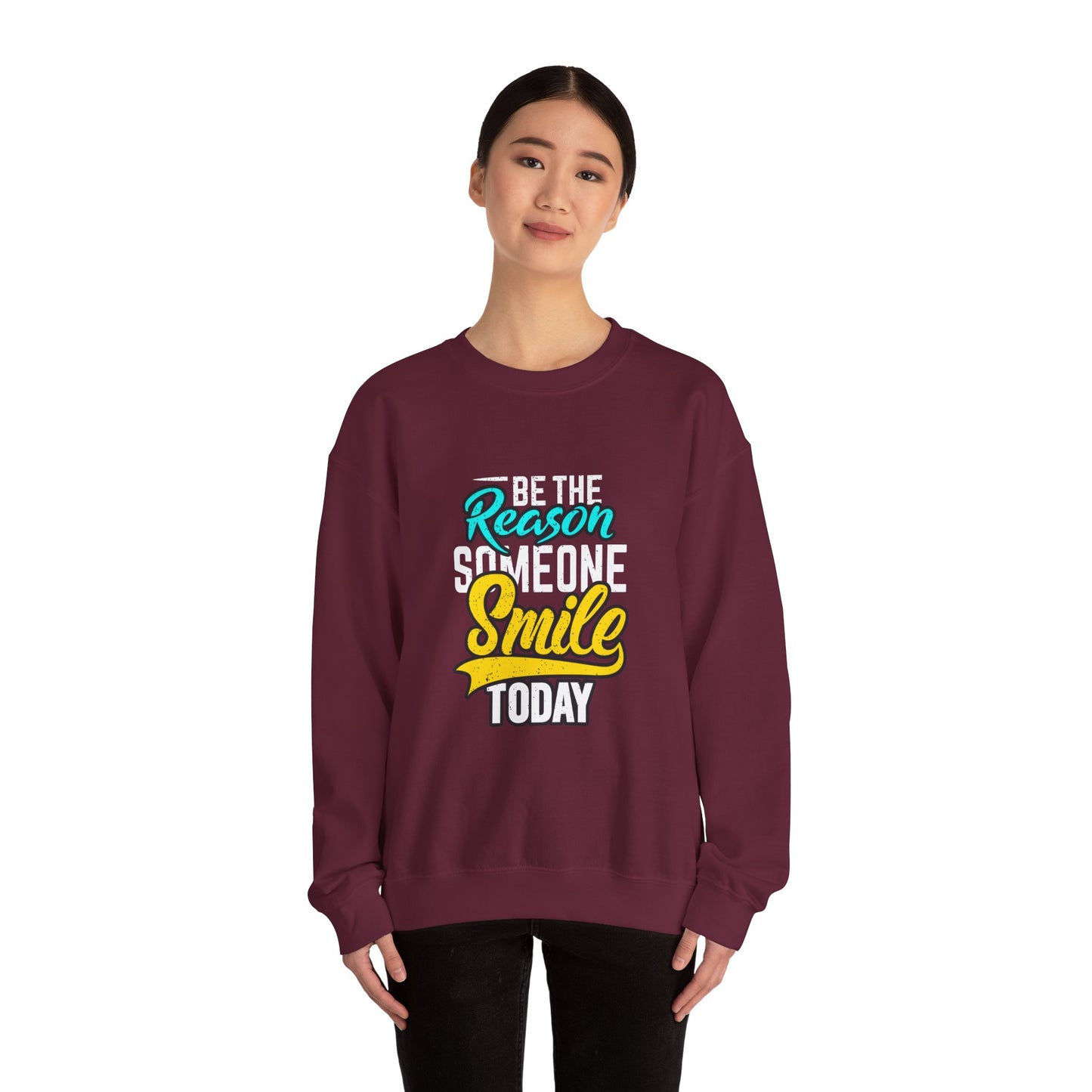 Be The Reason Someone Smile Today Unisex Heavy Blend™ Crewneck Sweatshirt