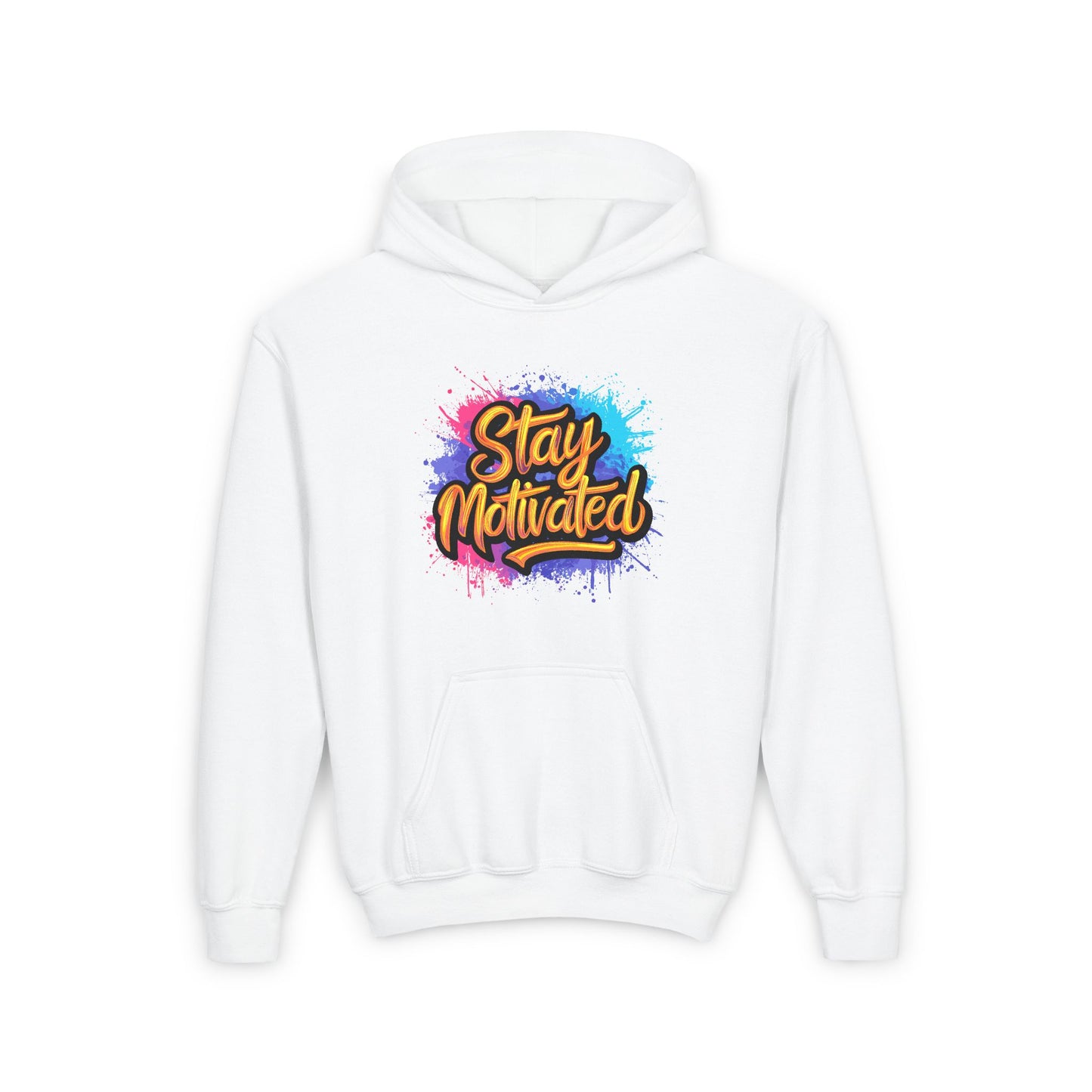 Stay Motivated Youth Heavy Blend Hooded Sweatshirt