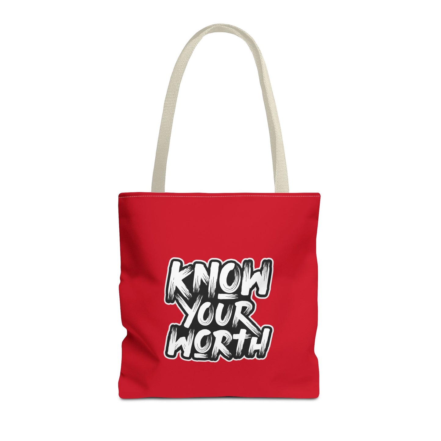Know Your Worth Tote Bag (AOP)