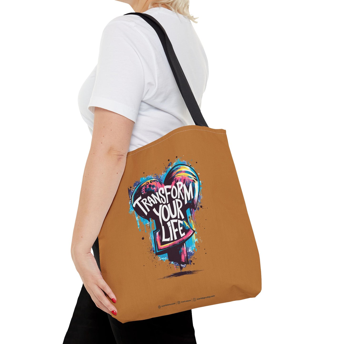 Transform Your Life Tote Bag (AOP)
