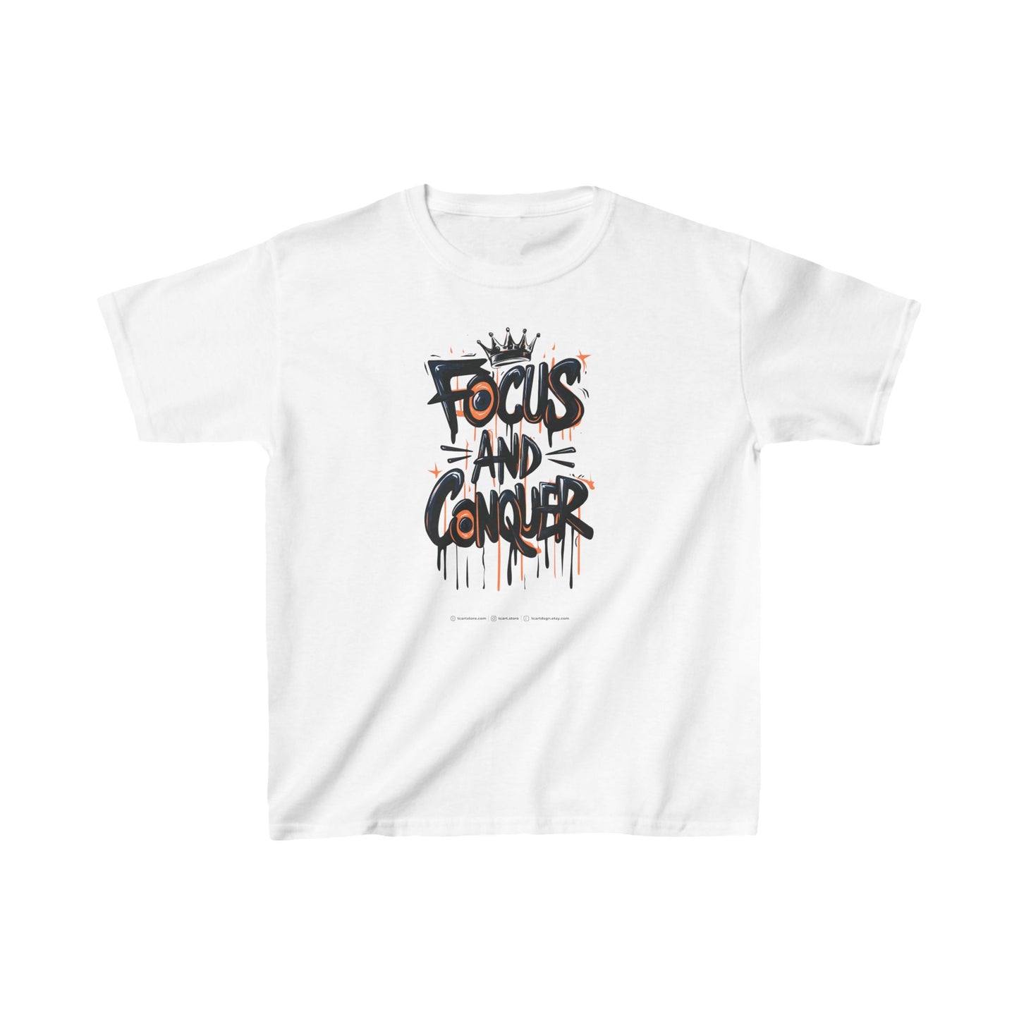 Focus And Conquer Kids Heavy Cotton™ Tee