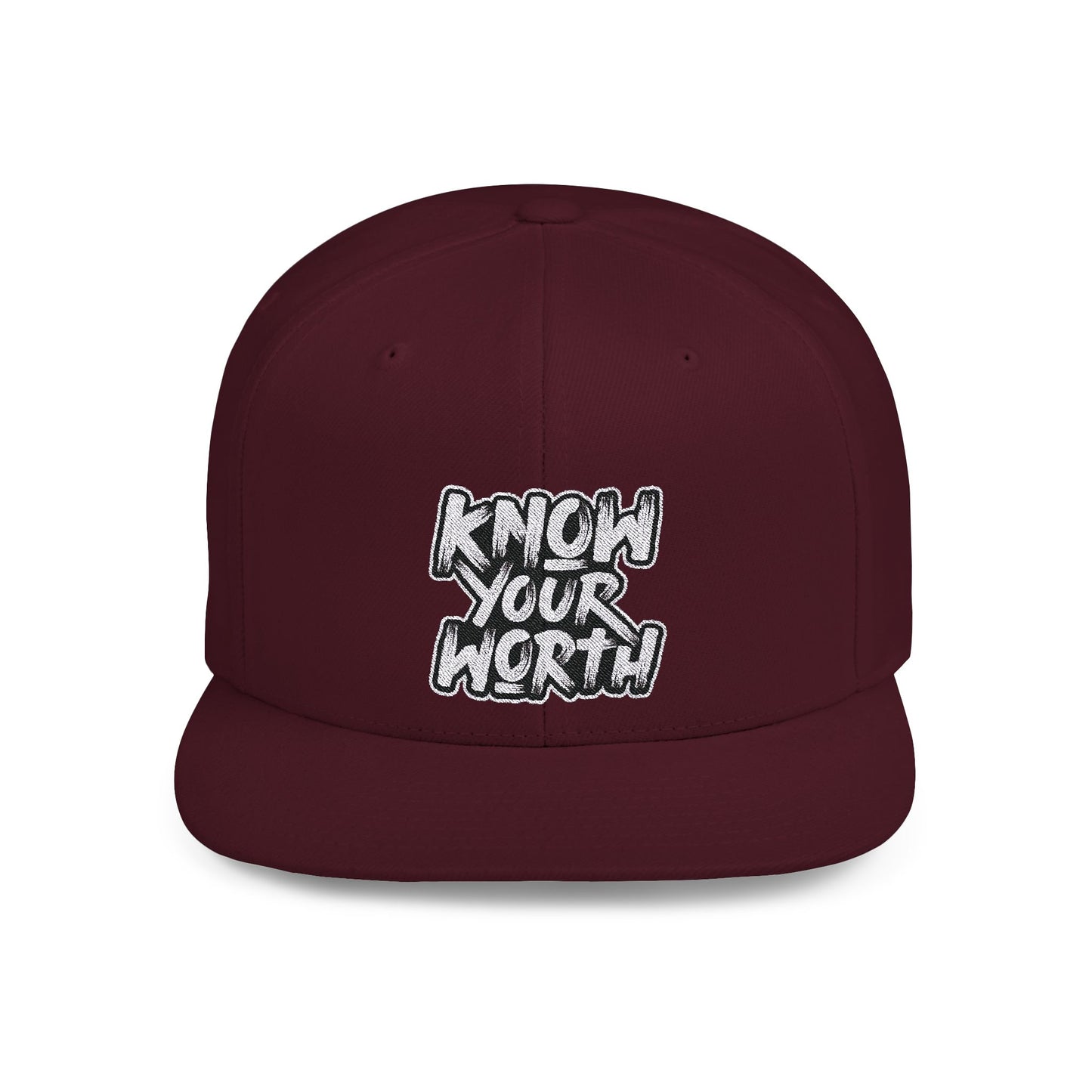 Know Your Worth Flat Bill Snapback