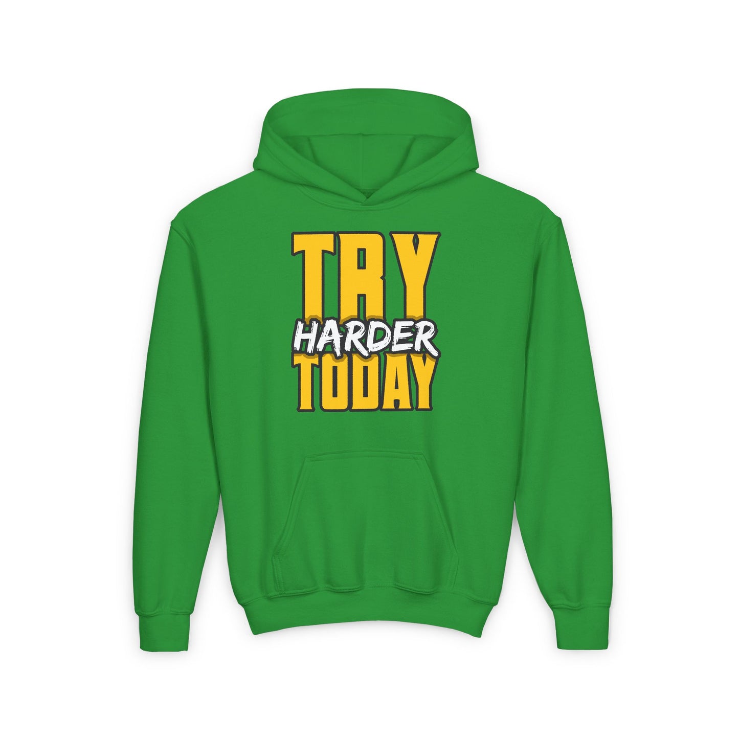 Try Harder Today Youth Heavy Blend Hooded Sweatshirt