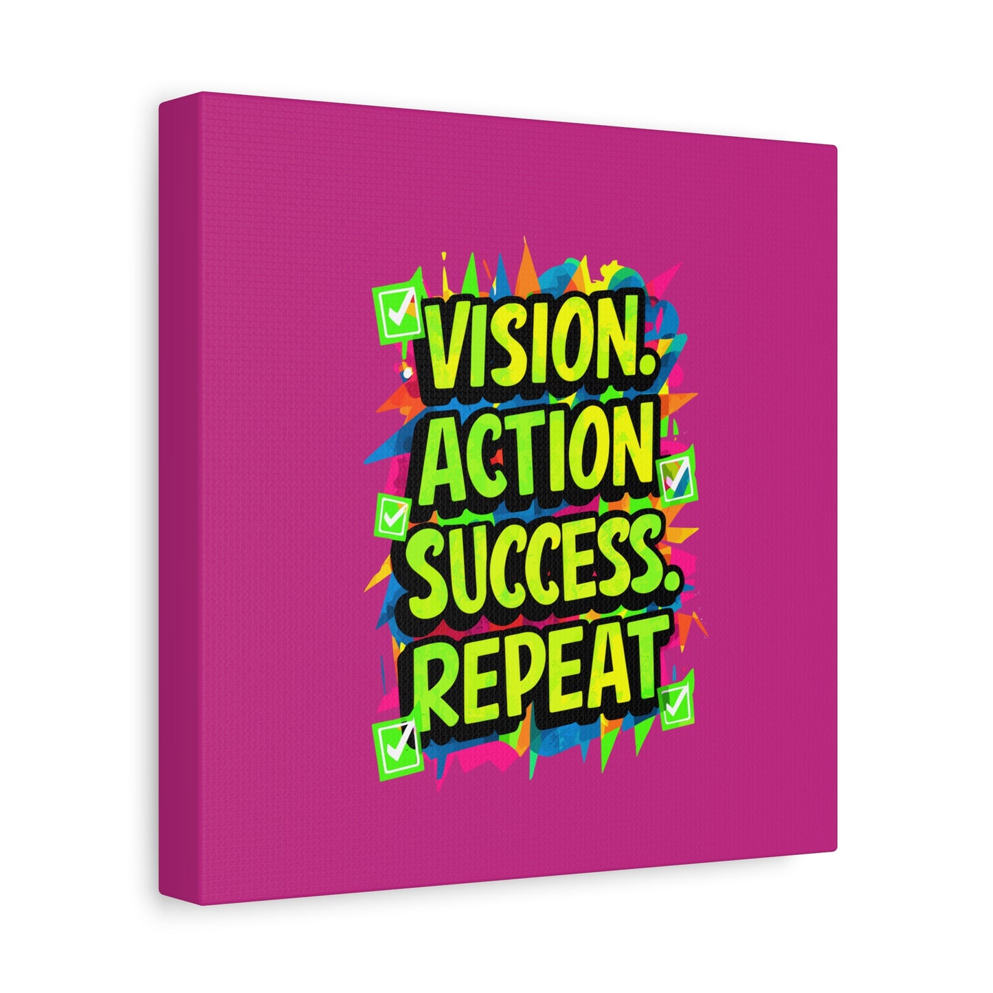 Vision Action Success Repeat Matte Canvas, Stretched, 1.25"