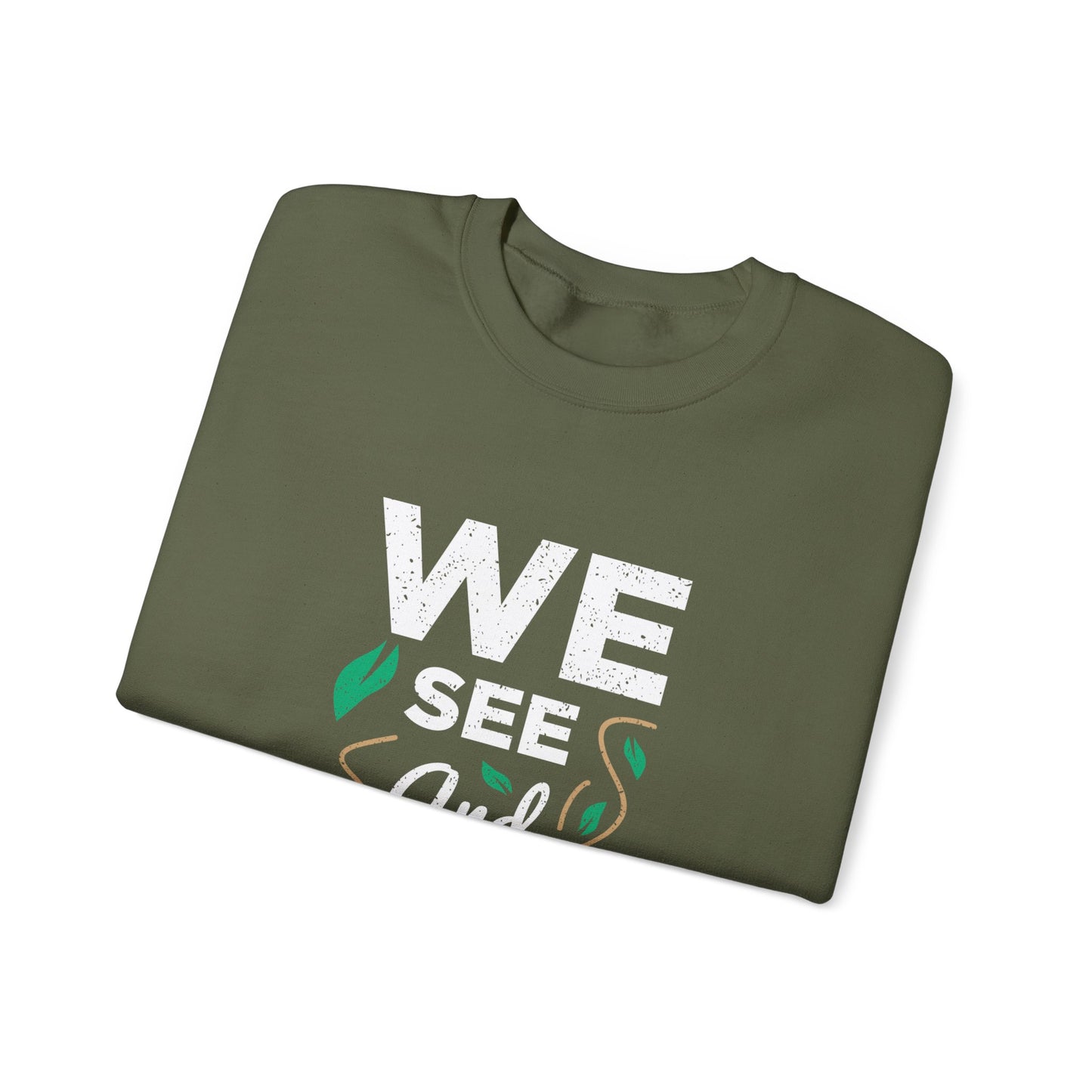 We See And We Care Unisex Heavy Blend™ Crewneck Sweatshirt