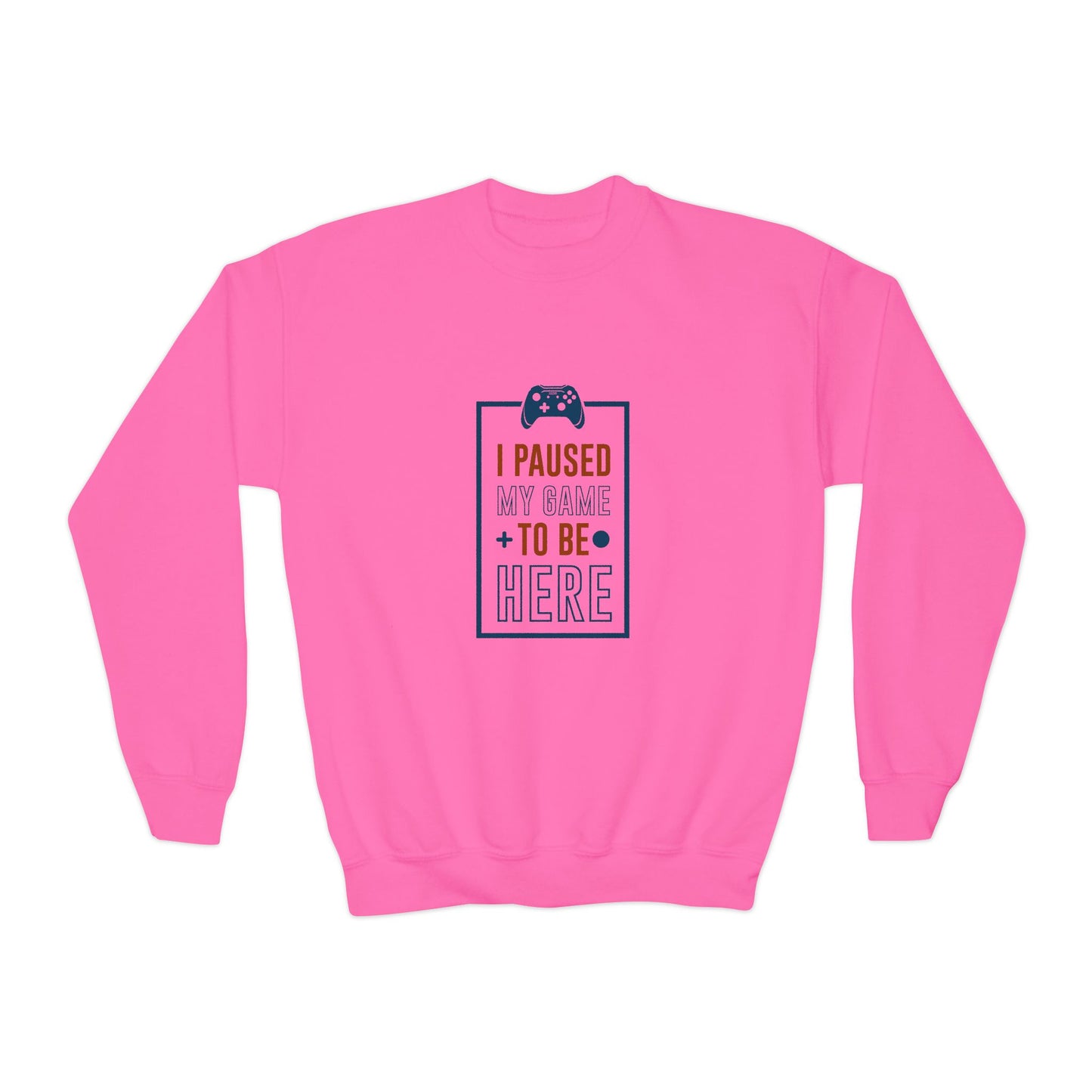 I Pushed My Game To Be Here Youth Crewneck Sweatshirt