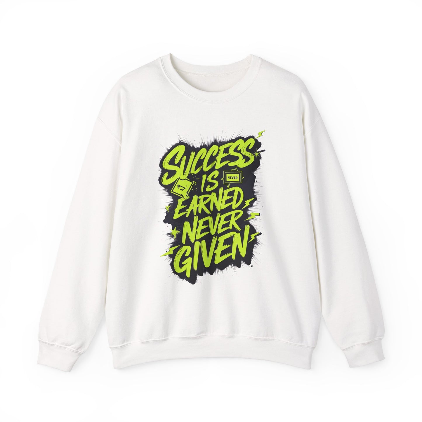 Success Is Never Earned Never Given Unisex Heavy Blend™ Crewneck Sweatshirt